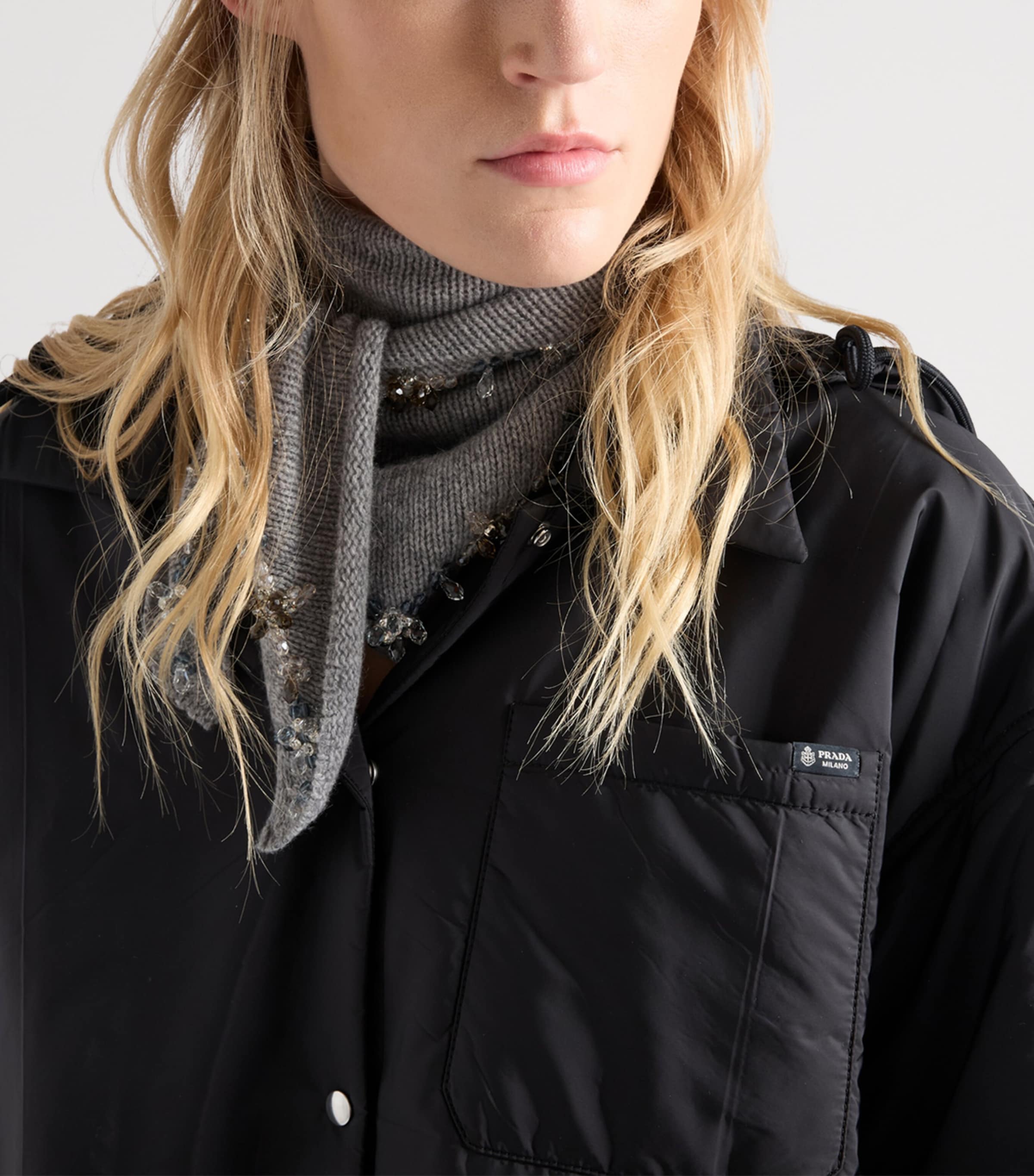 Prada Womens Re-Nylon Lightweight Jacket Black Image 3