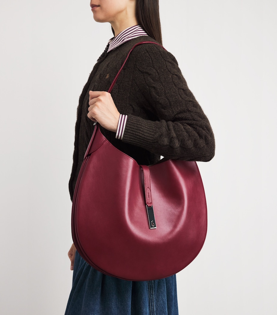 Medium Leather ID Shoulder Bag POMEGRANATE Image 5