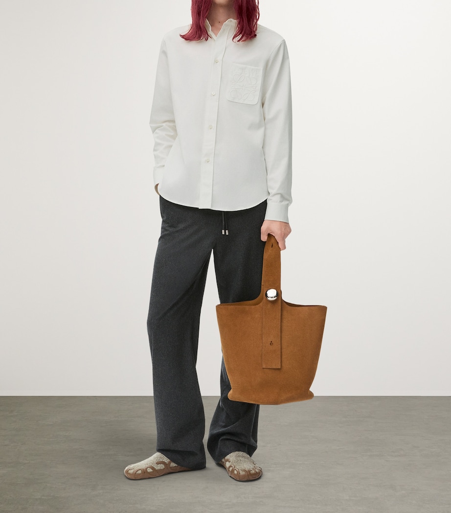 Cotton Embroidered Logo Shirt WHITE Image 2