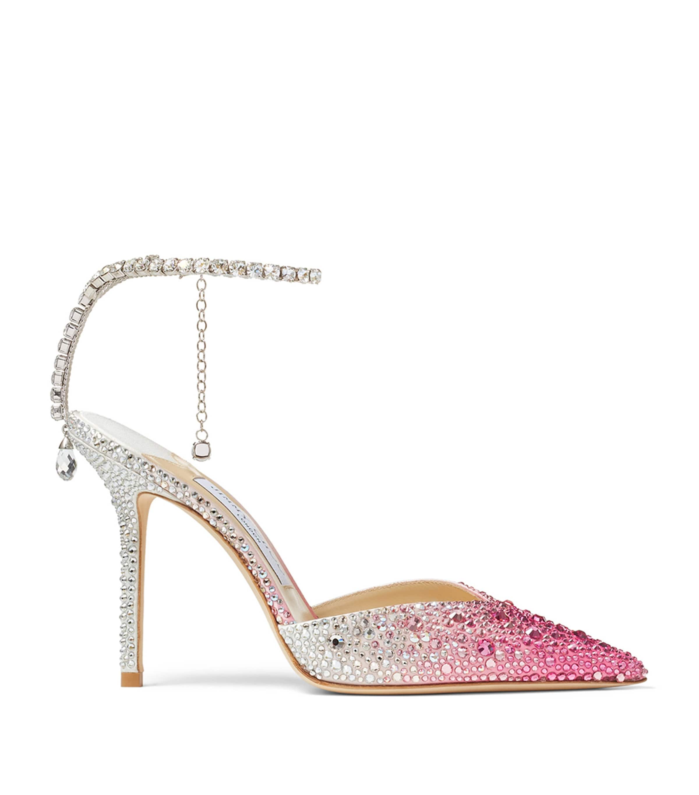 Jimmy Choo Women's Saeda Crystal-embellished Satin Pumps In Pink