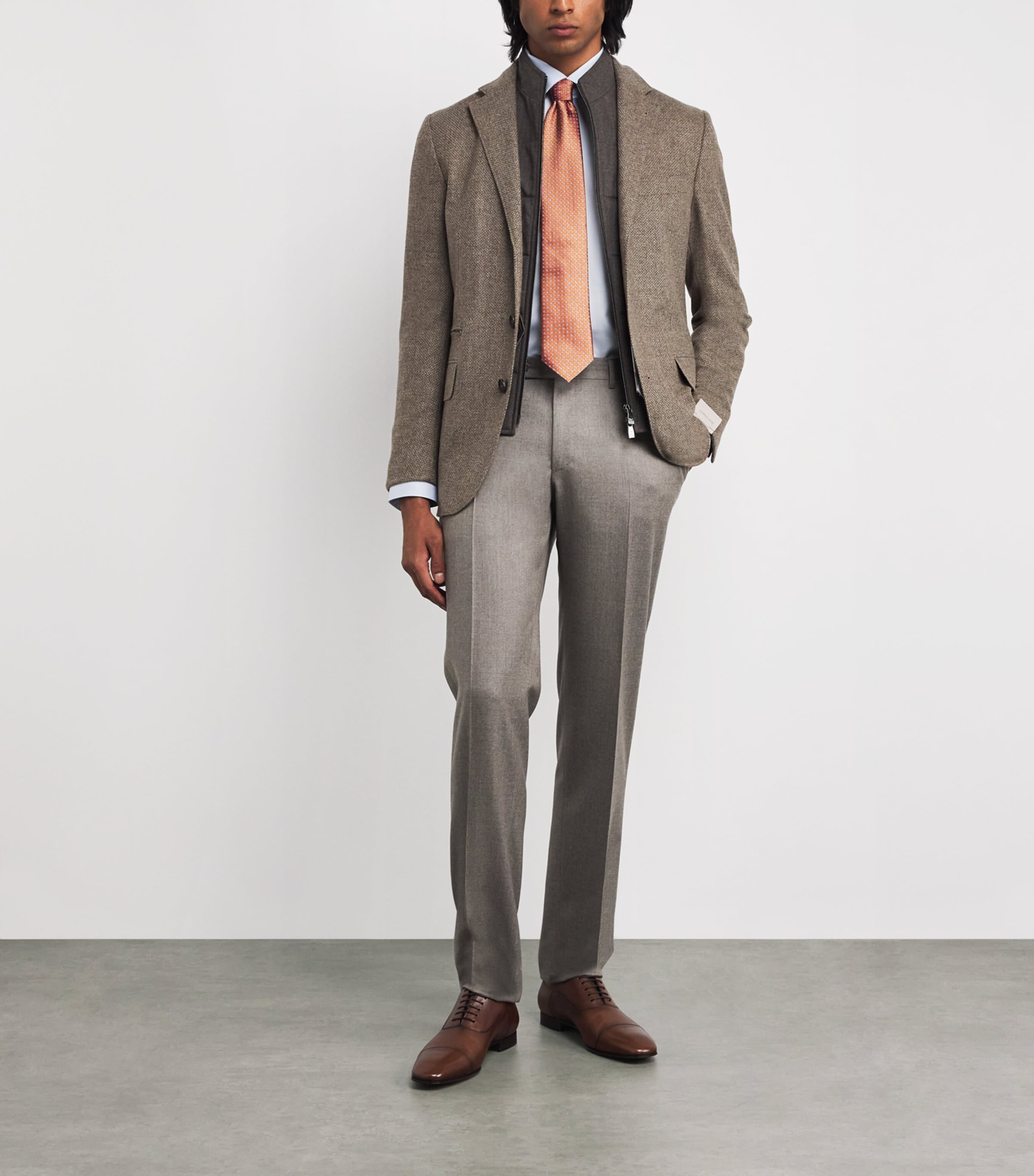 Silk Geometric Tie ORANGE Image 2