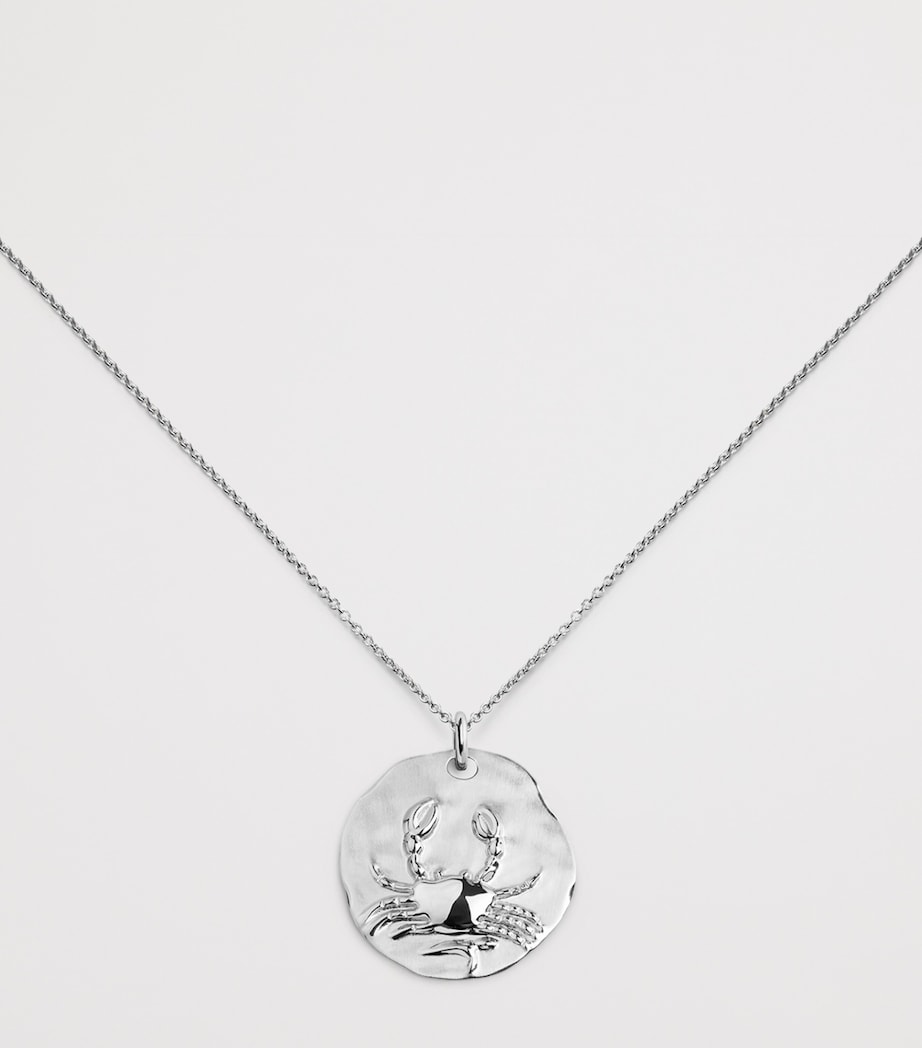 Monica Vinader Sterling Silver Cancer Zodiac Necklace Sterling Silver Image 4
