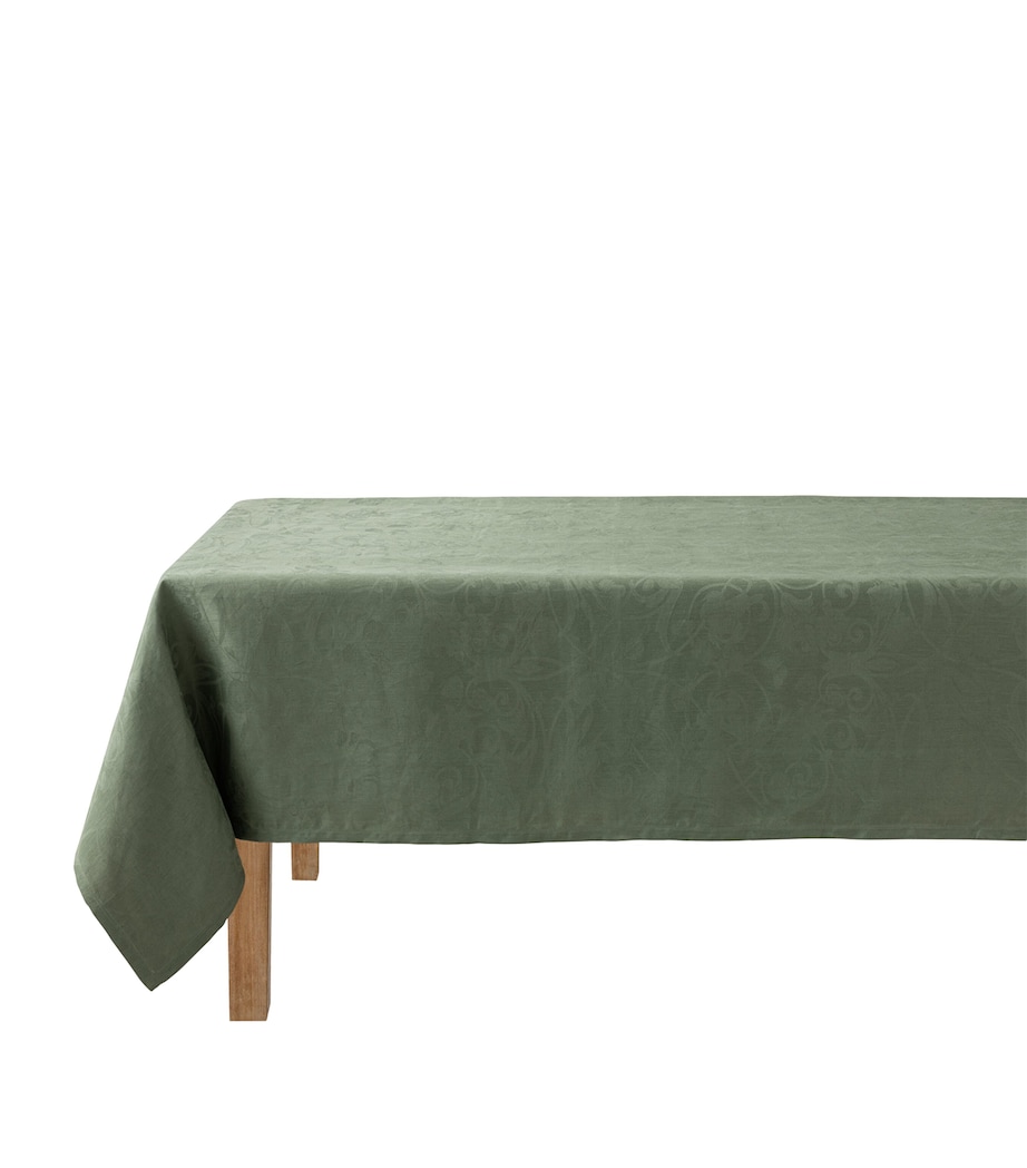 Linen Tivoli Tablecloth (175cm x 320cm) GREEN Image 1