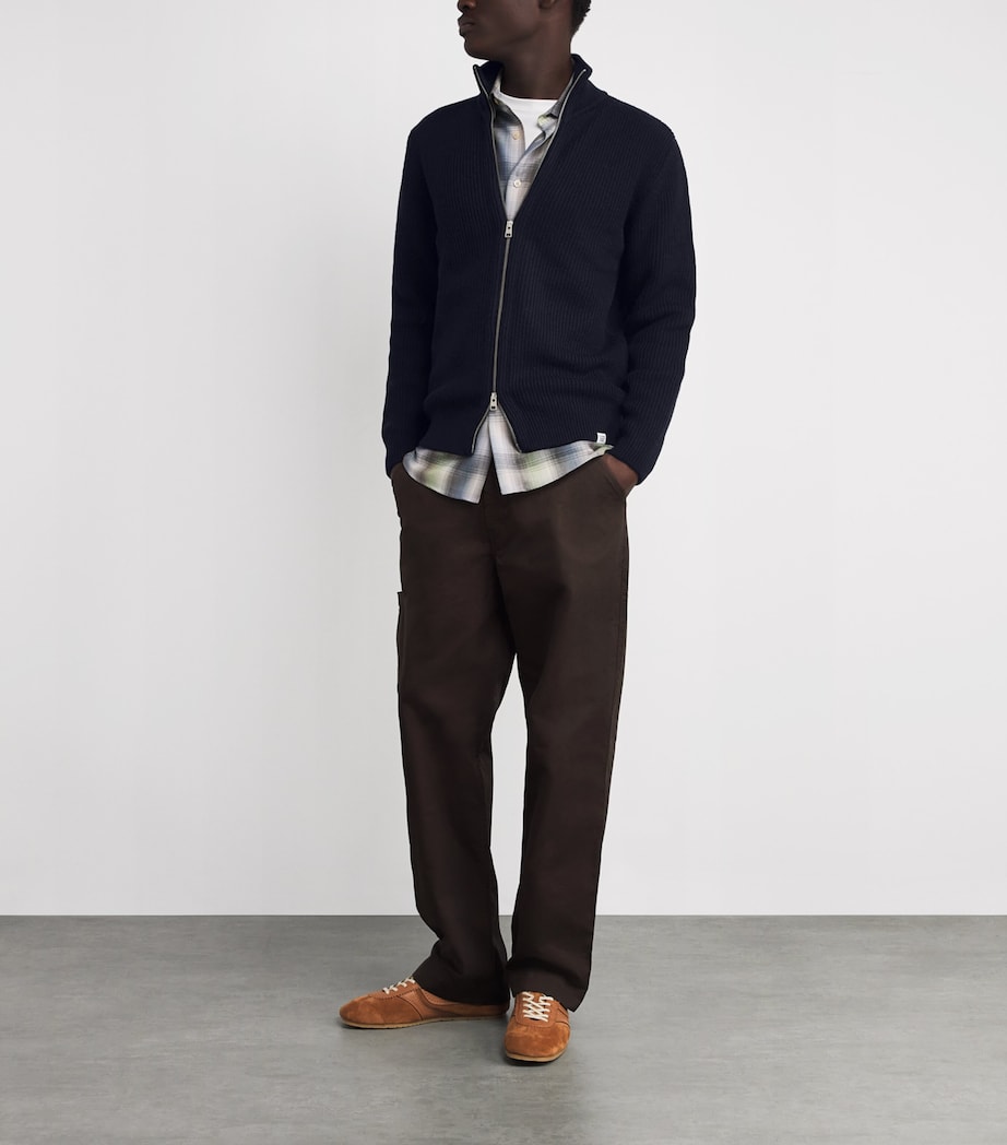 Wool Rib-Knit Hagan Jacket DARK NAVY Image 2