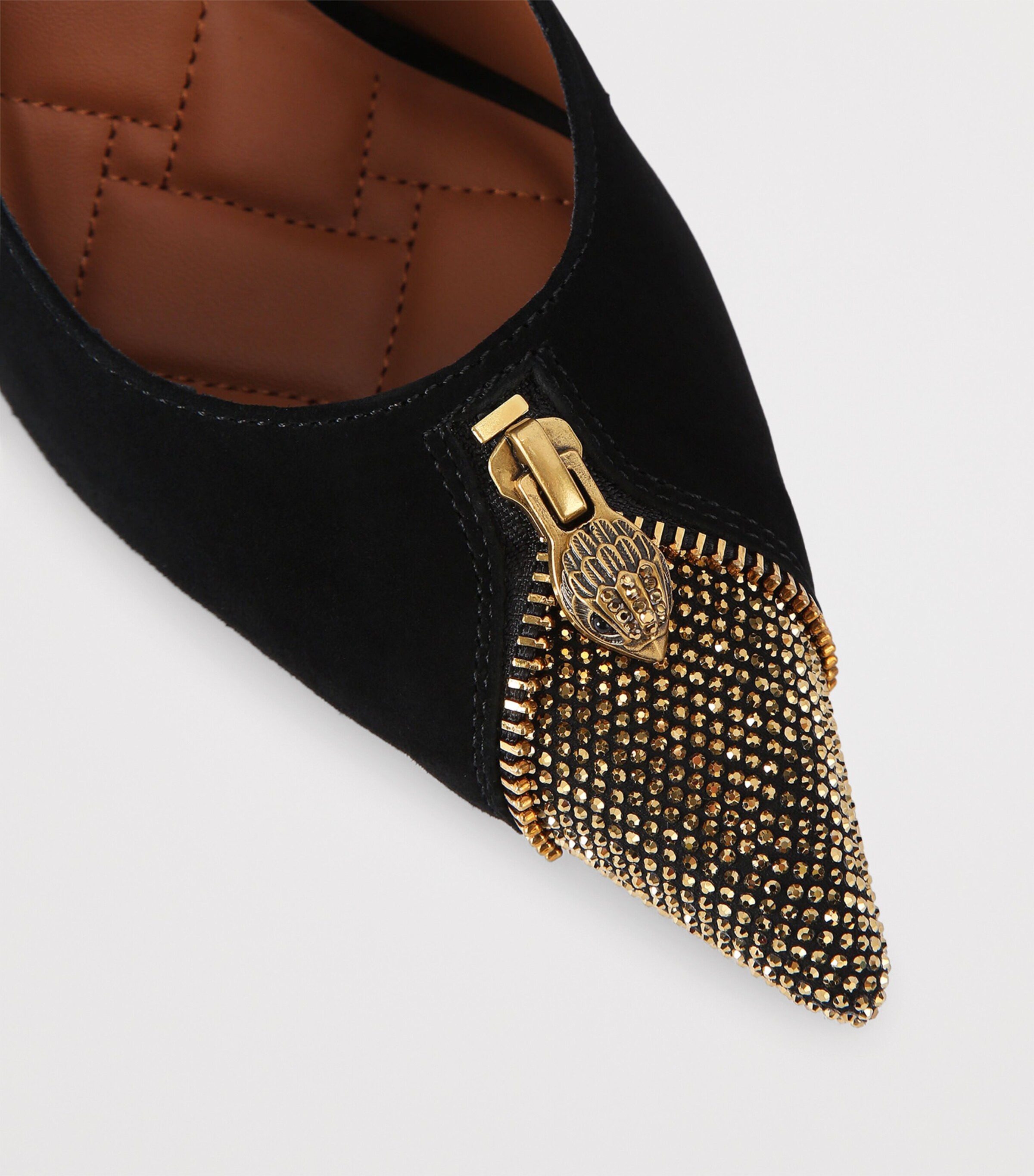 Kurt Geiger London Suede Zip Pumps Black/comb Image 3