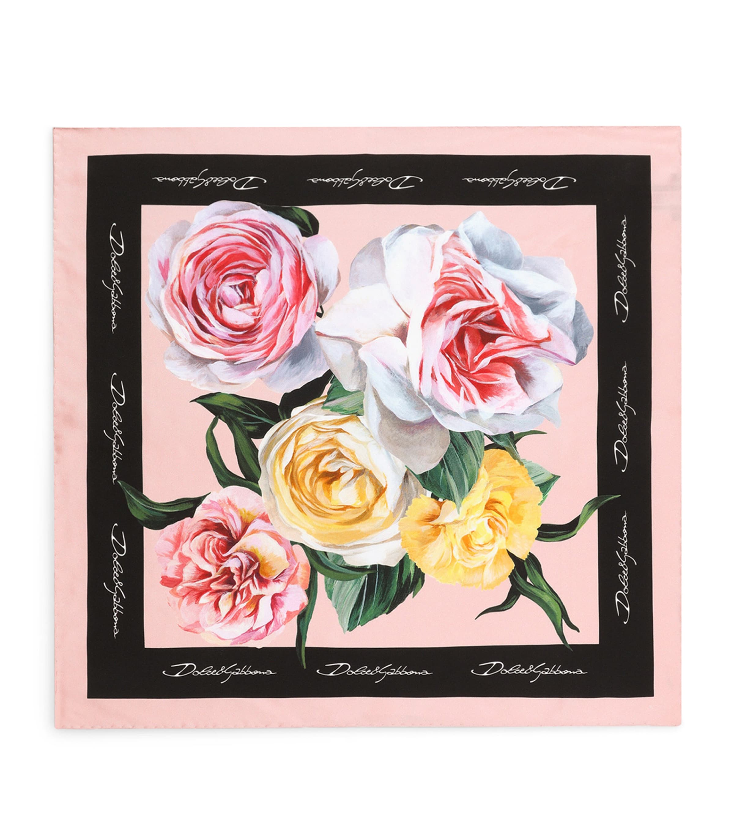 Dolce & Gabbana Silk Roses And Peonies Foulard