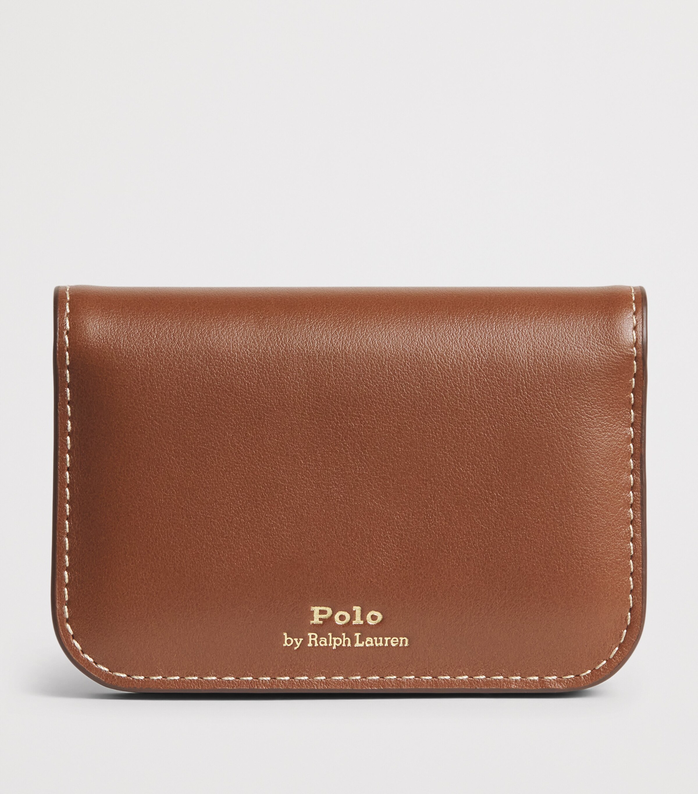 Polo Ralph Lauren Leather Flap ID Card Holder Cuoio Image 2