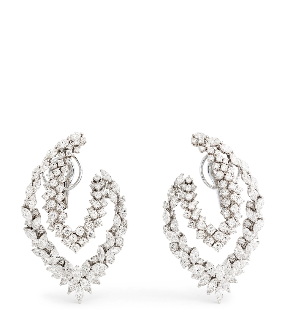 White Gold and Diamond Whisper Earrings