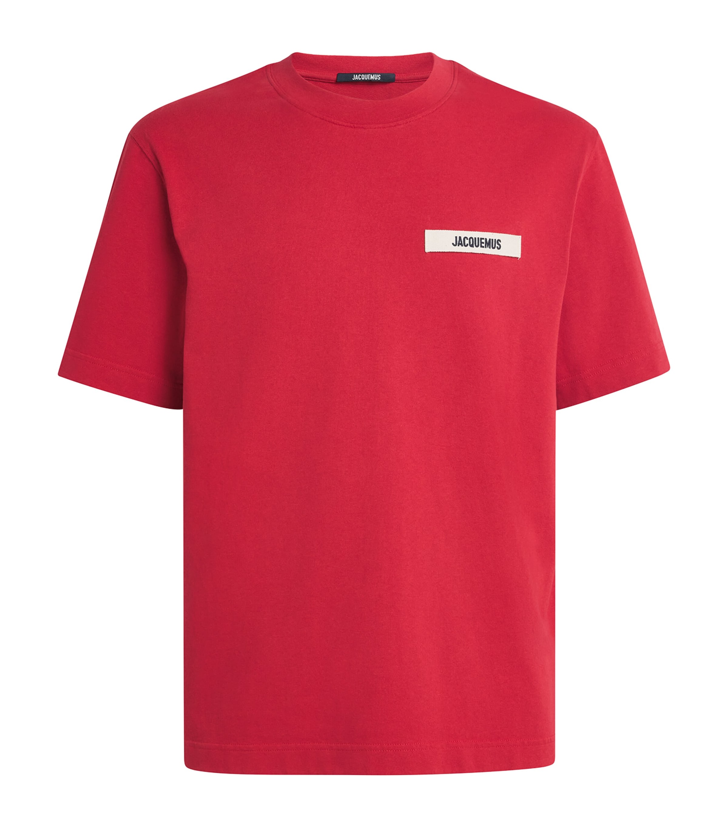 Jacquemus Round Neck Short Sleeve T-shirt In Red
