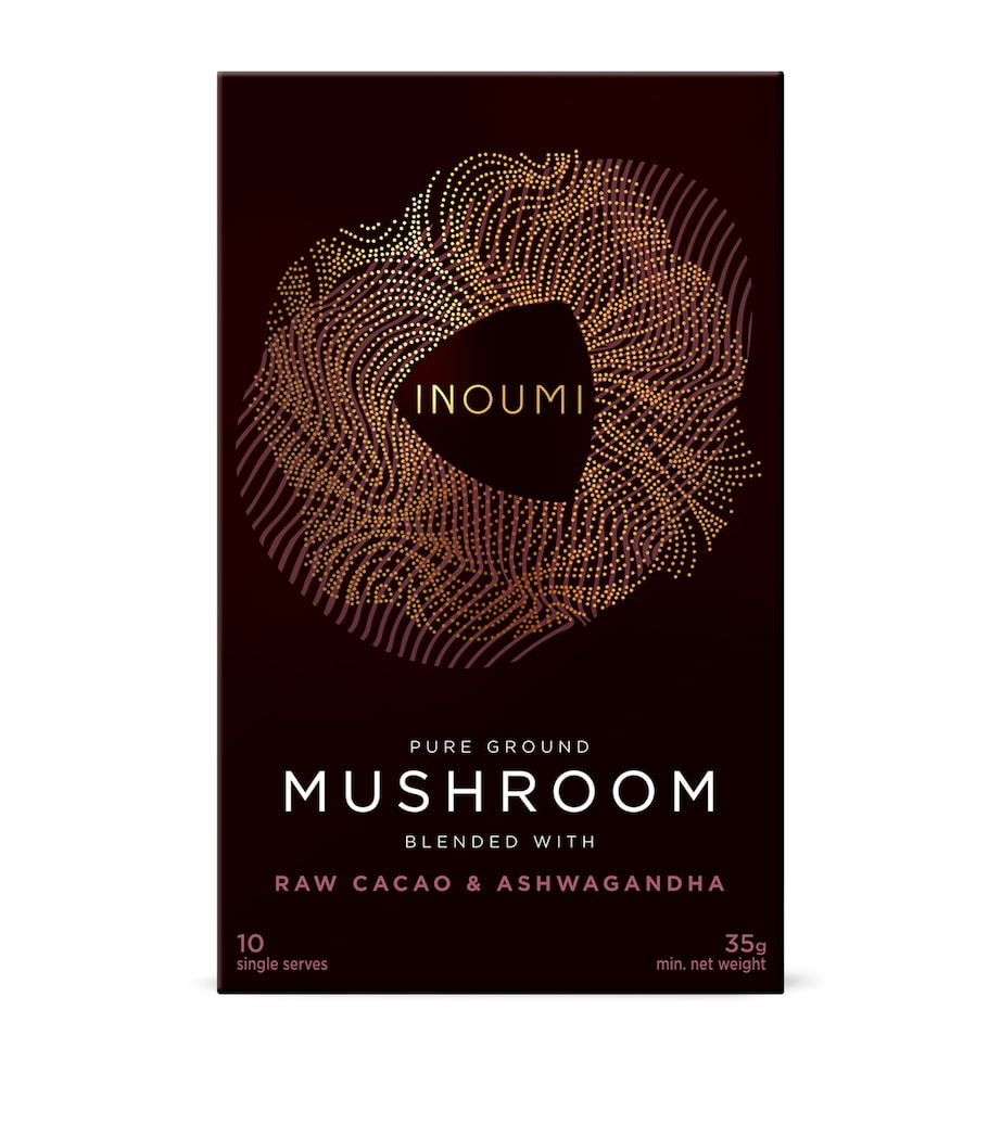INOUMI Pure Ground Mushroom Blended with Raw Cacao and Ashwagandha (10 Sachets) Image 1