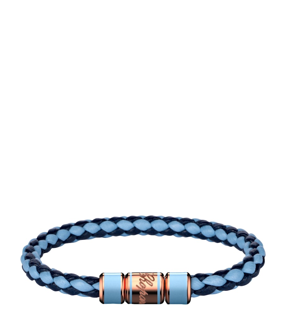 Leather Signature Racing Bracelet BLUE Image 1