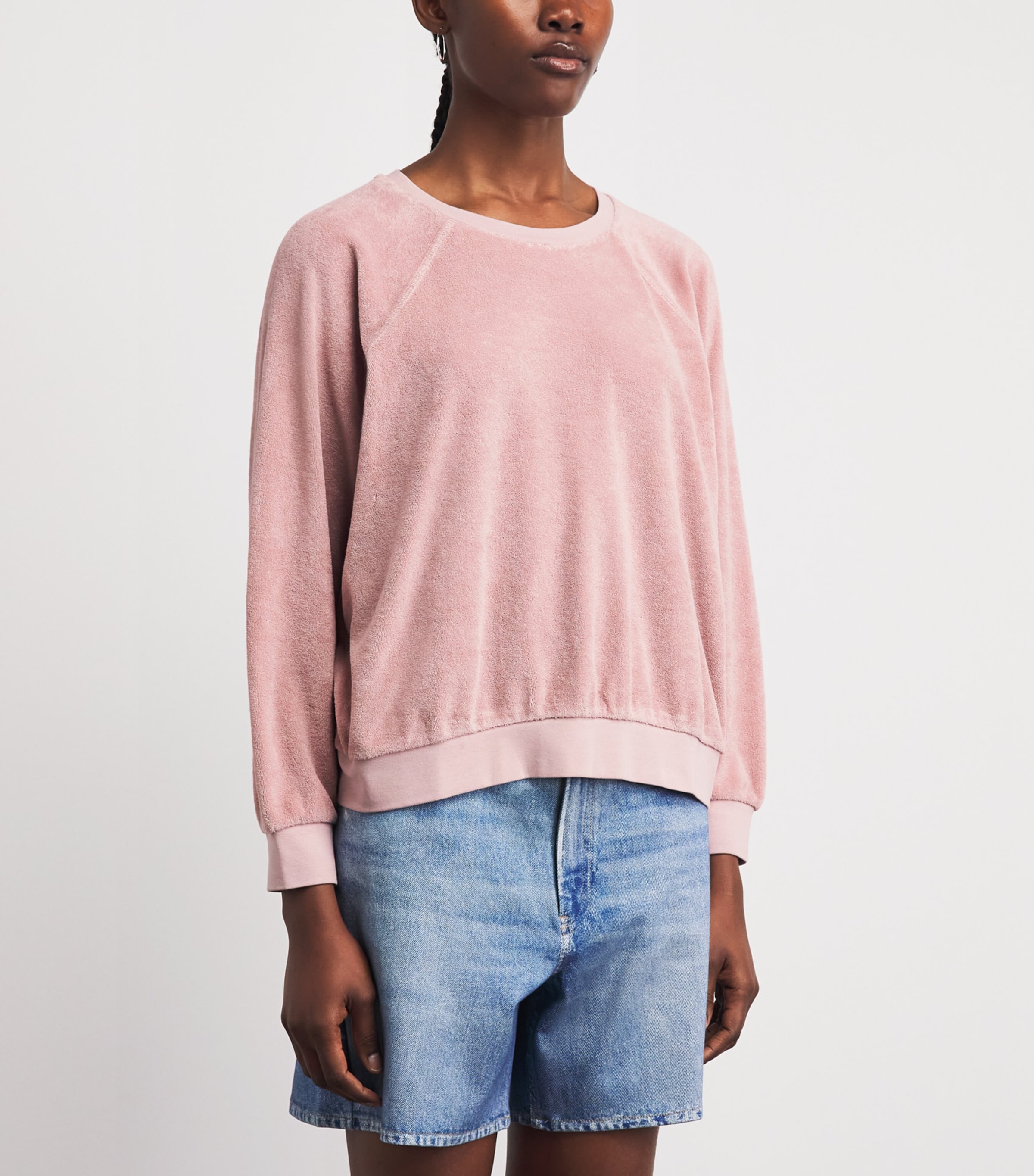 Suzie Kondi Womens Cotton-Blend Samos Sweatshirt Blush Image 4