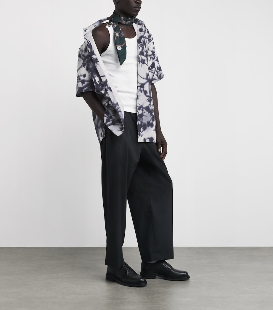 Cotton Thistle Print Shirt BLACK Image 2