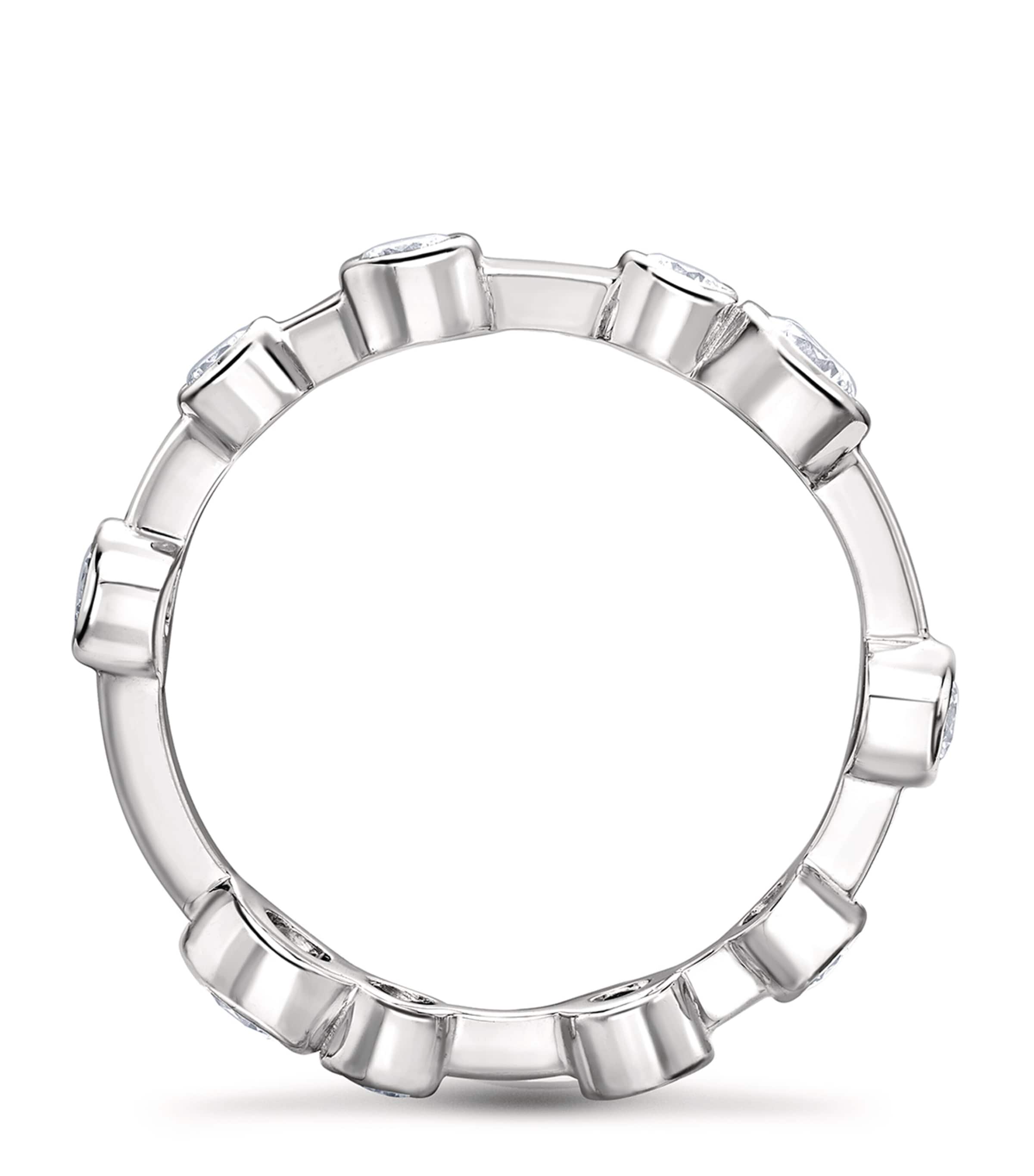 Platinum and Diamond Full-Hoop Ring PLATINUM Image 6