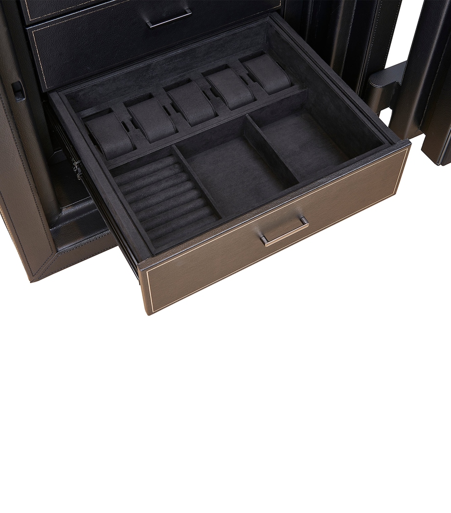 WOLF Athos 12 Piece Watch Winder and Jewellery Safe Black Image 5
