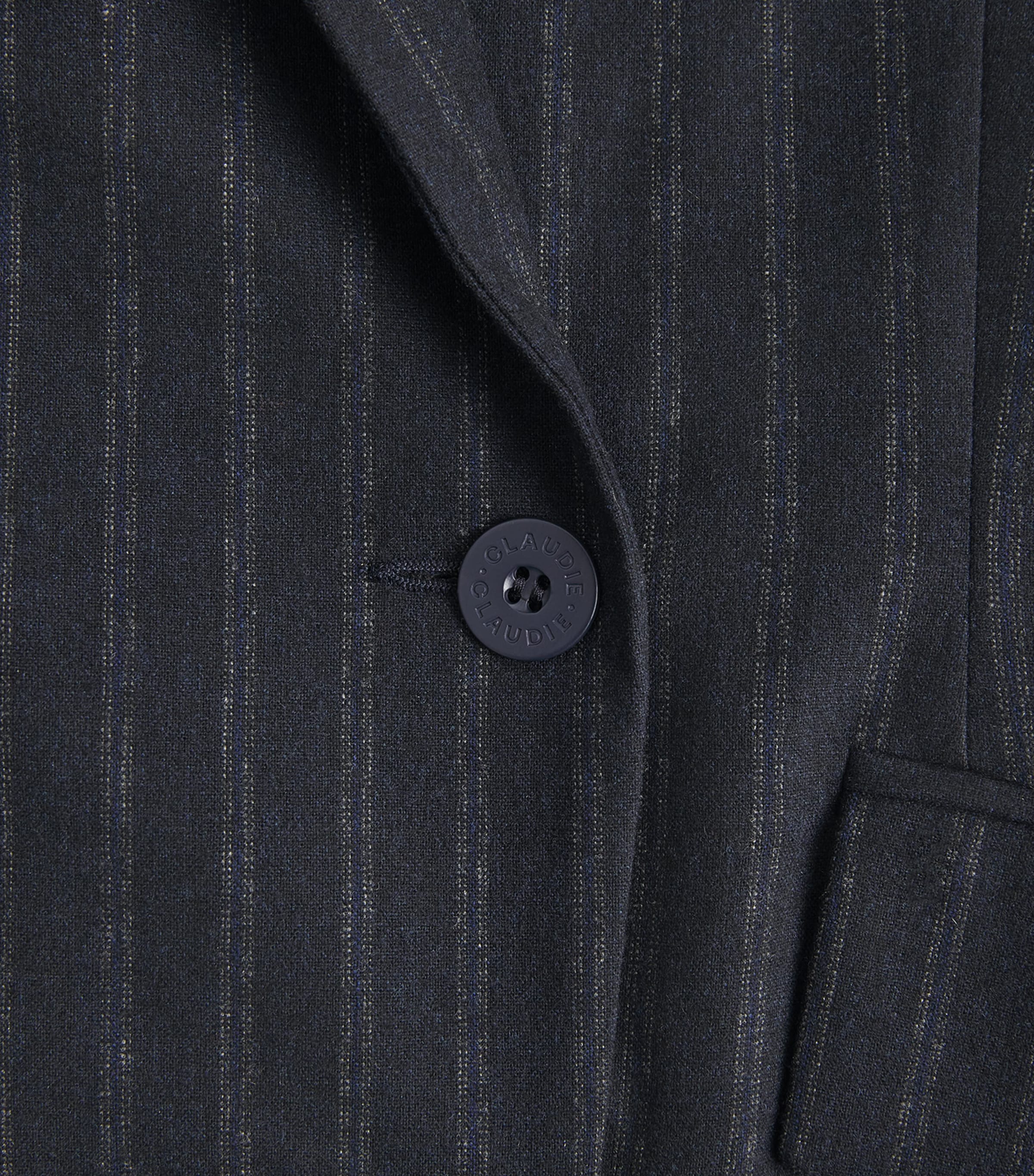 Claudie Pierlot Womens Wool Pinstripe Asymmetric Blazer Dual Color Image 6
