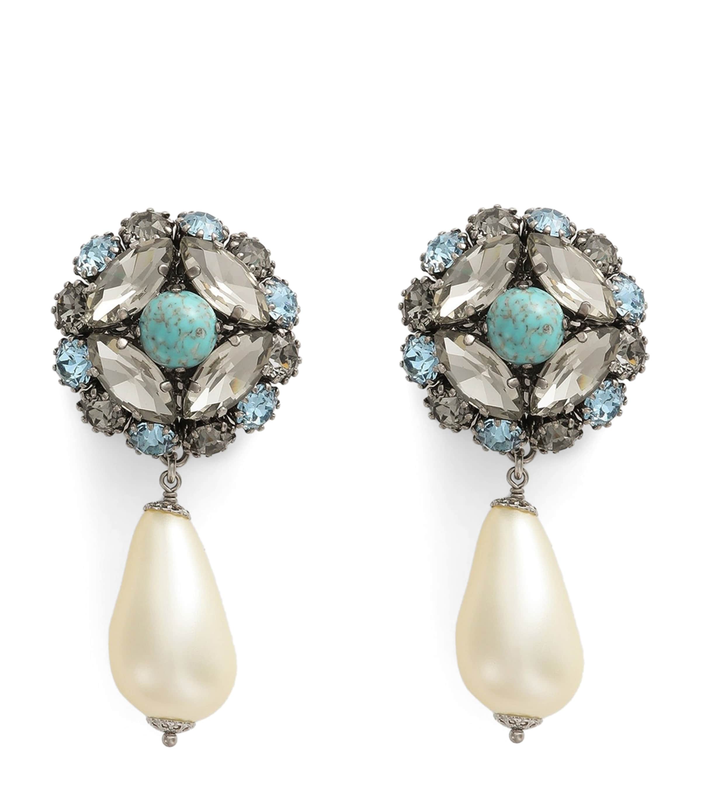Dolce&Gabbana Embellished Clip-On Earrings Mult Image 1