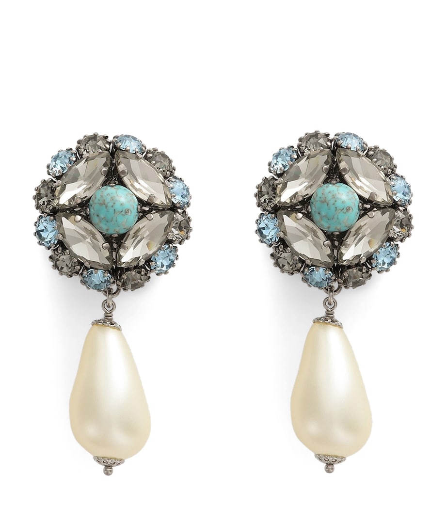 Dolce&Gabbana Embellished Clip-On Earrings Mult Image 1