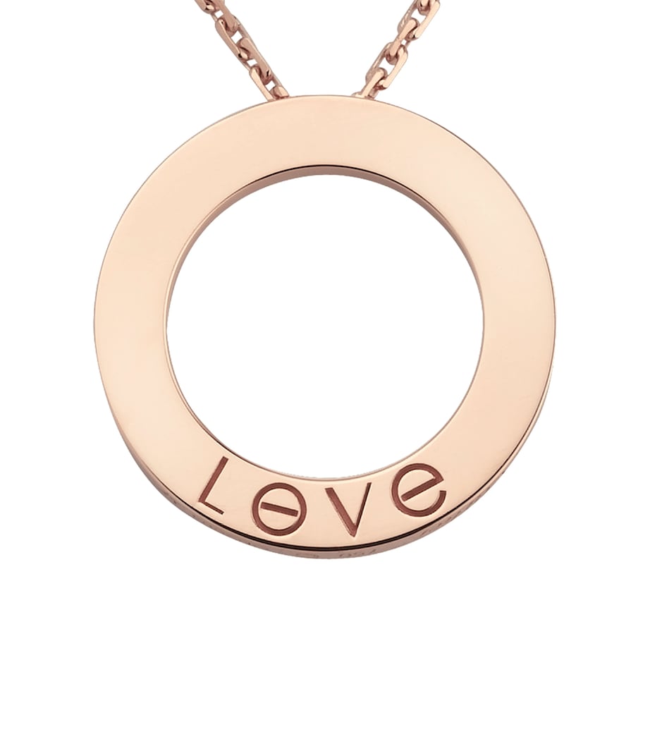 Rose Gold and Diamond LOVE Necklace ROSE GOLD Image 6