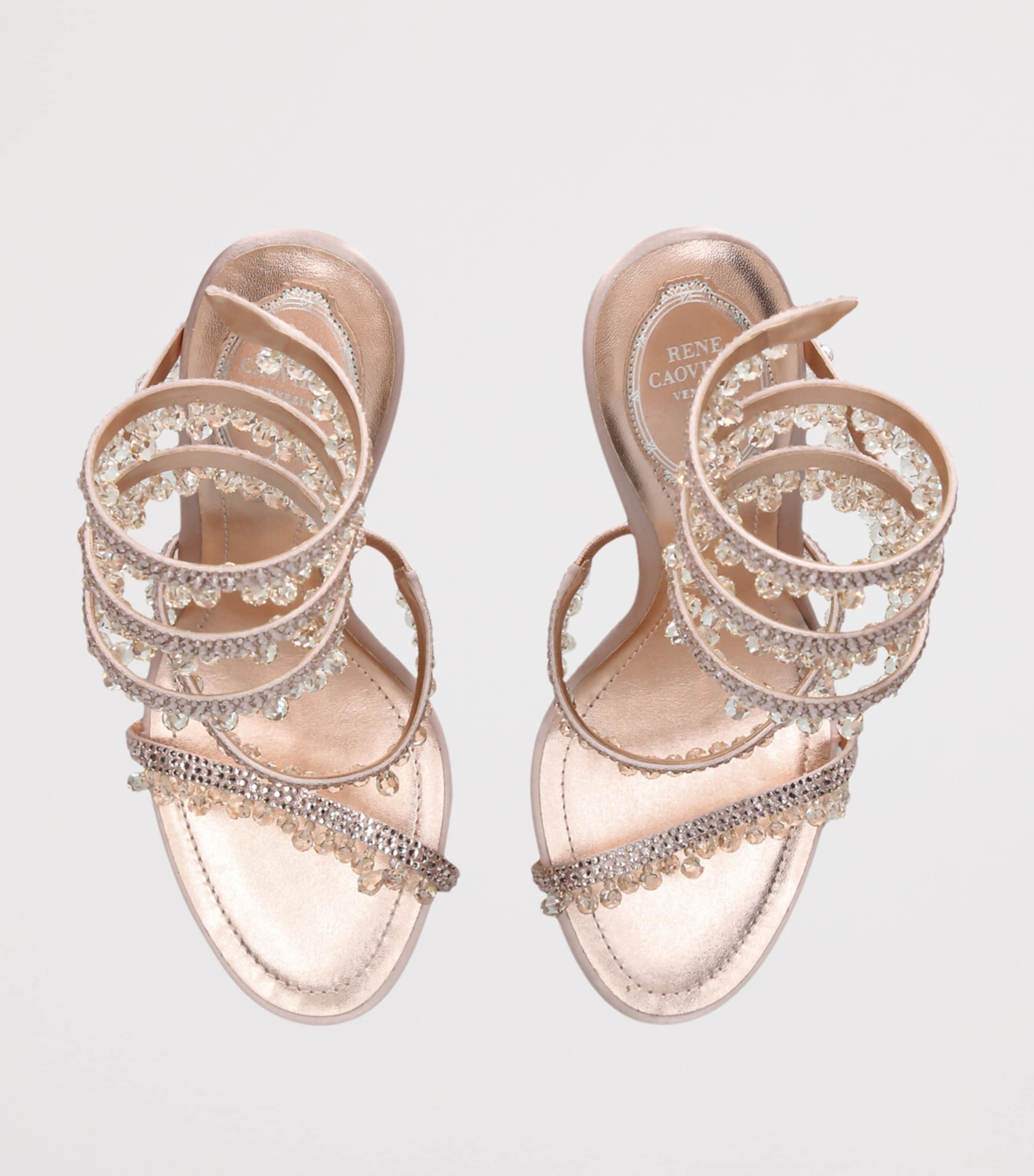 Satin Chandelier Sandals 105 PALE PINK Image 4