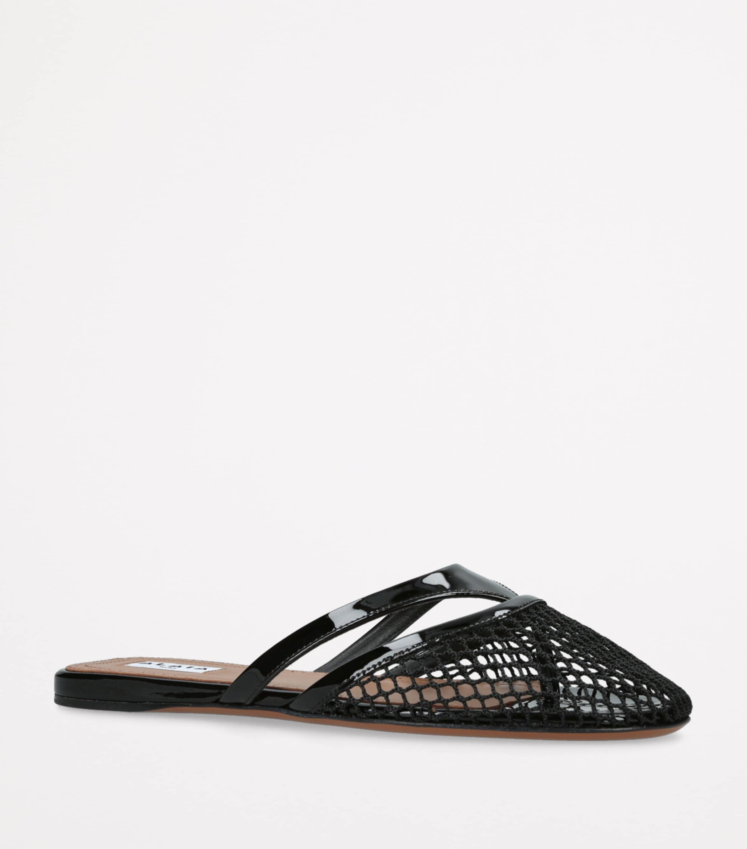 Alaïa Infradito Fishnet Flat Mules | Harrods US