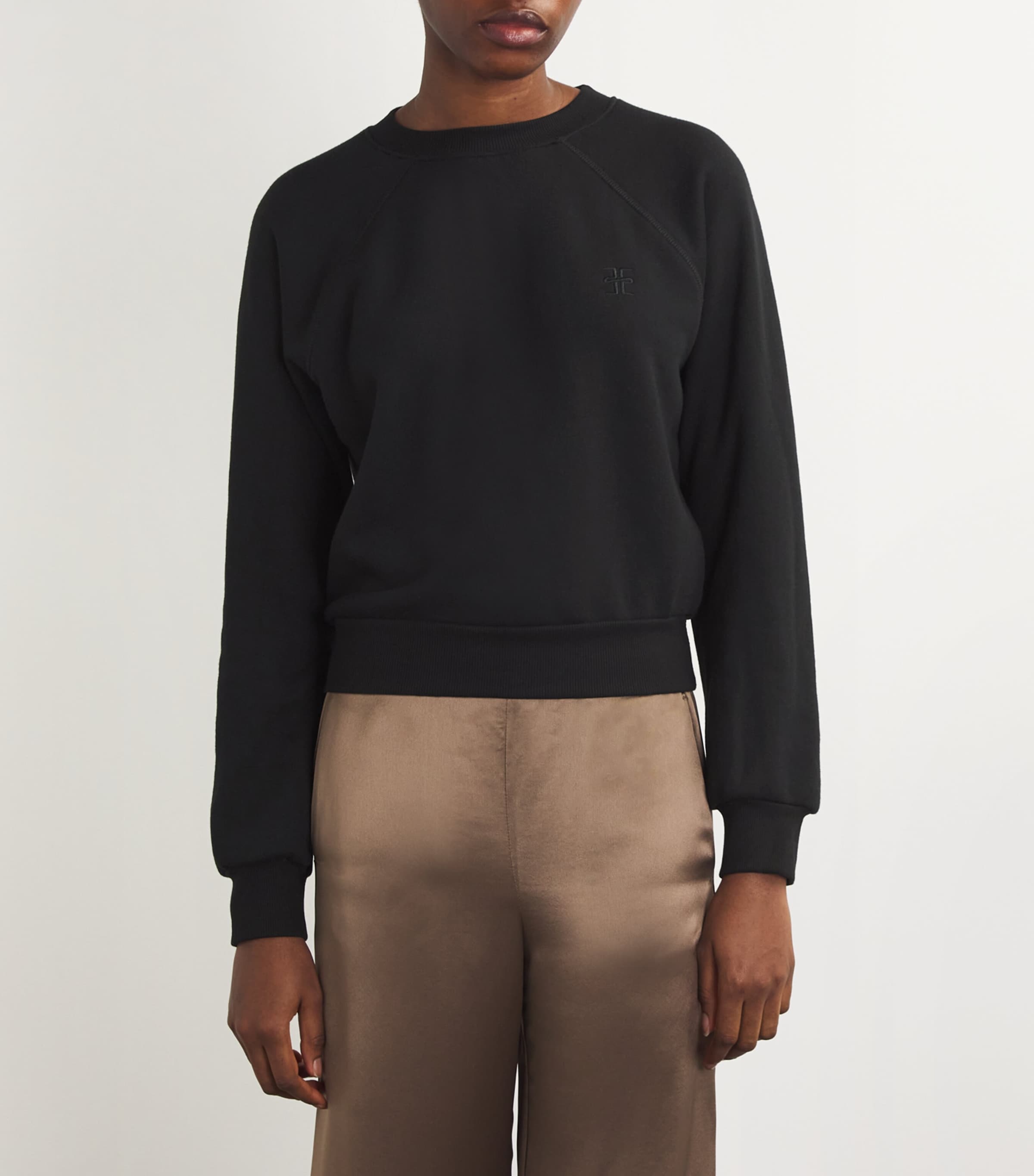 Terry Cotton-Modal Sweatshirt BLACK Image 3