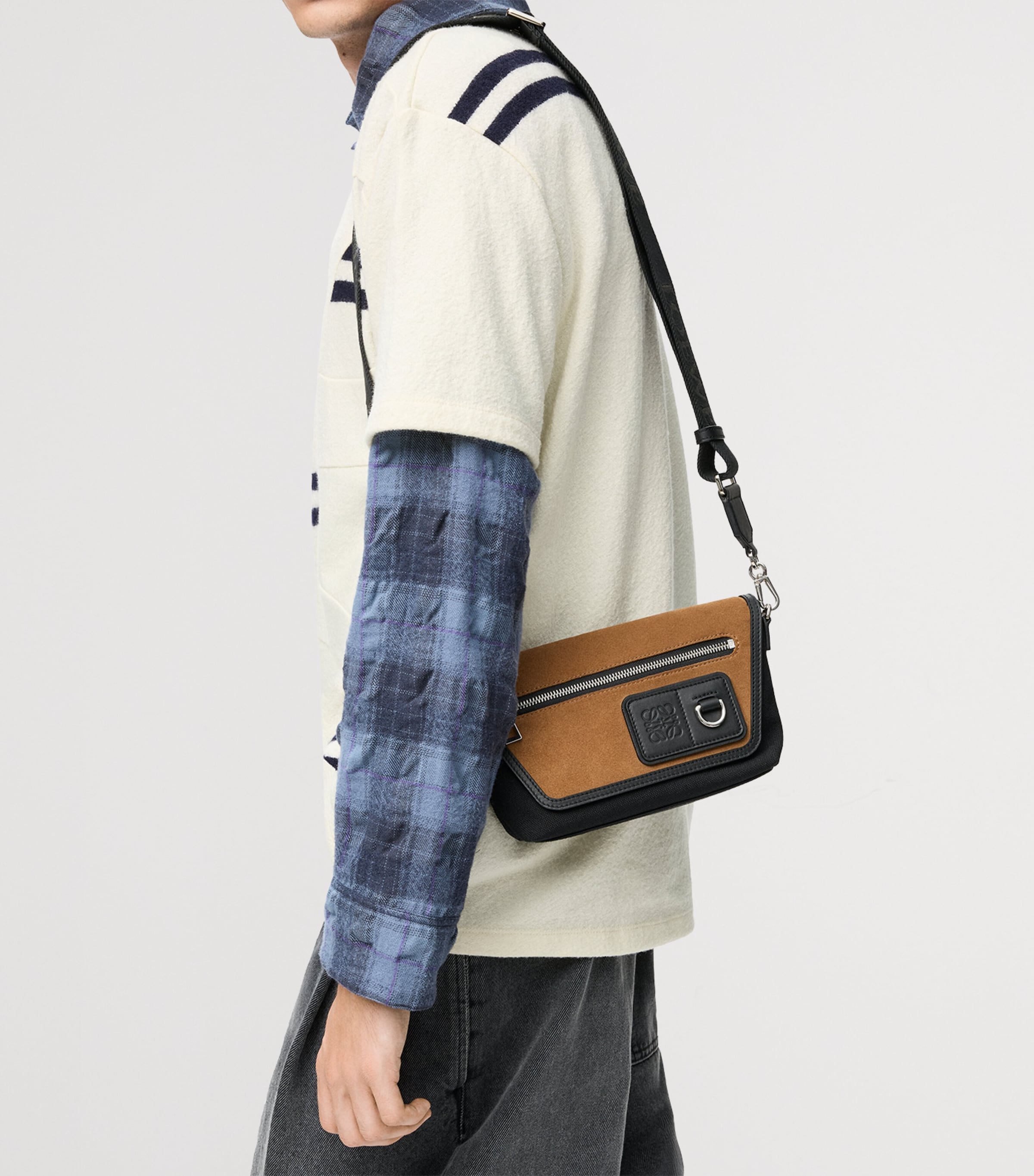 Mini Flex Messenger Bag BLACK/DARK GOLD Image 7