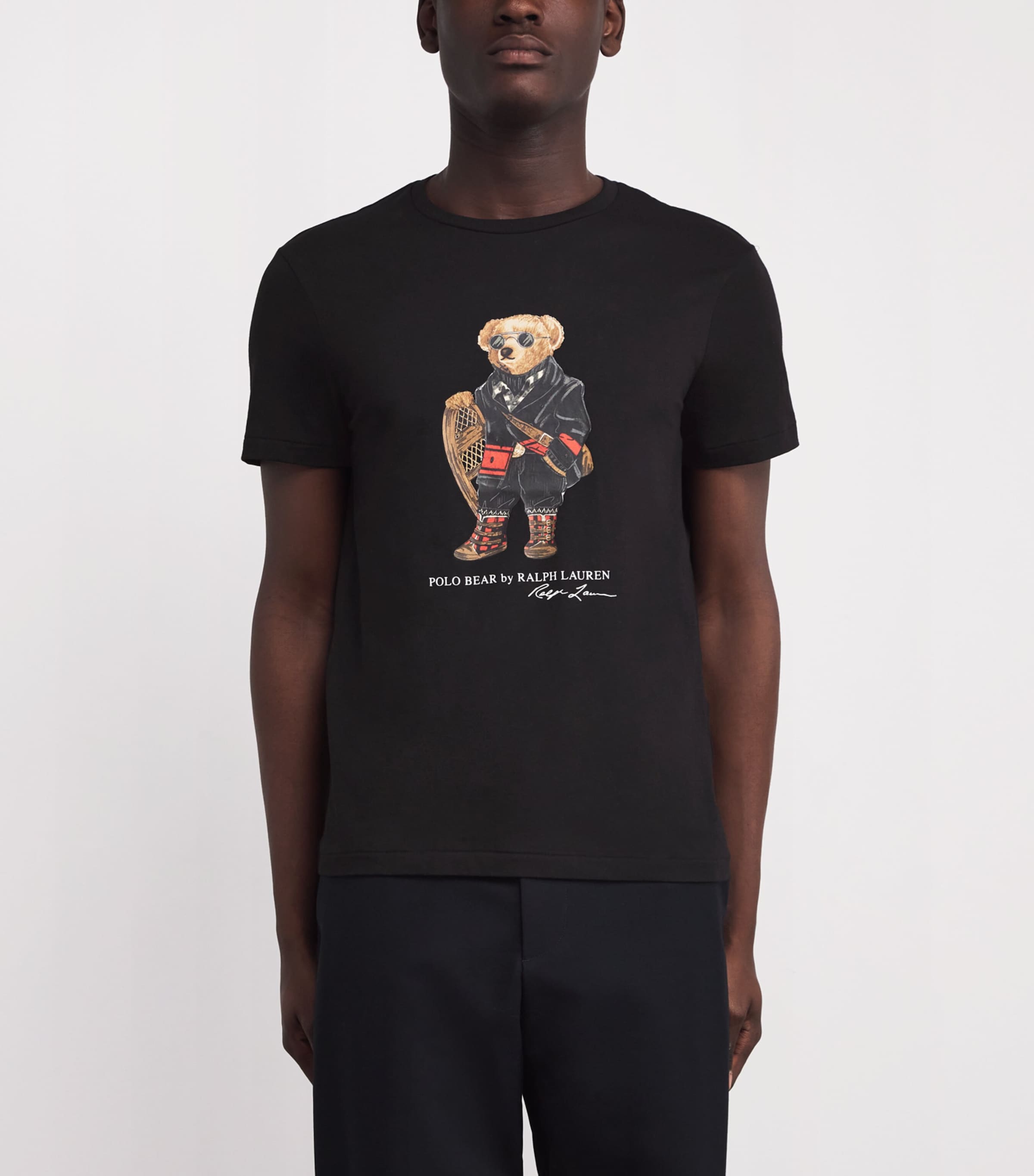 Cotton Holiday Bear T-Shirt BLACK Image 3