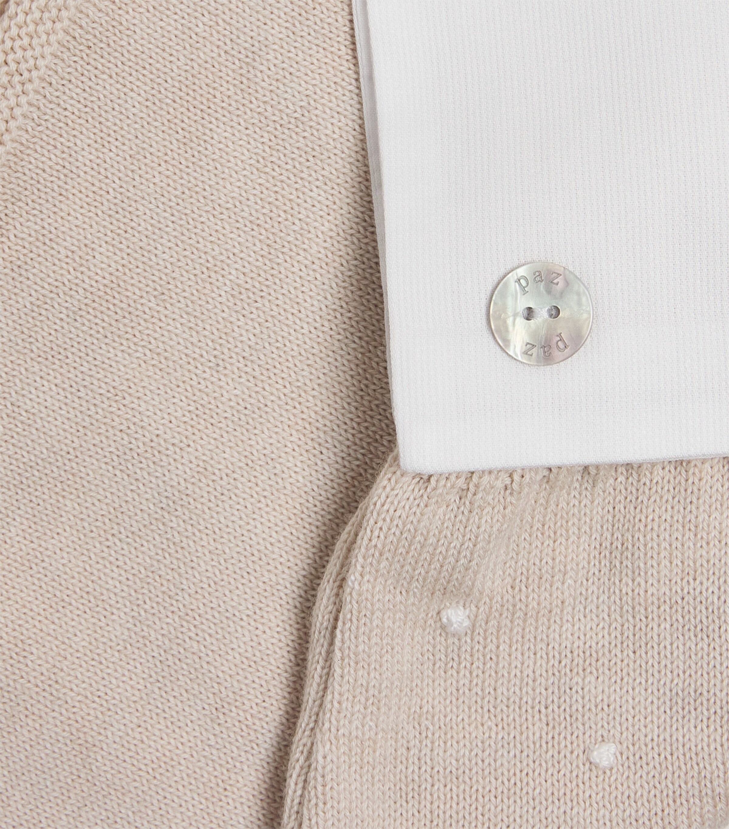 Cotton Nectar Playsuit (1-12 Months) 7901 H82 LINEN/WHITE Image 3