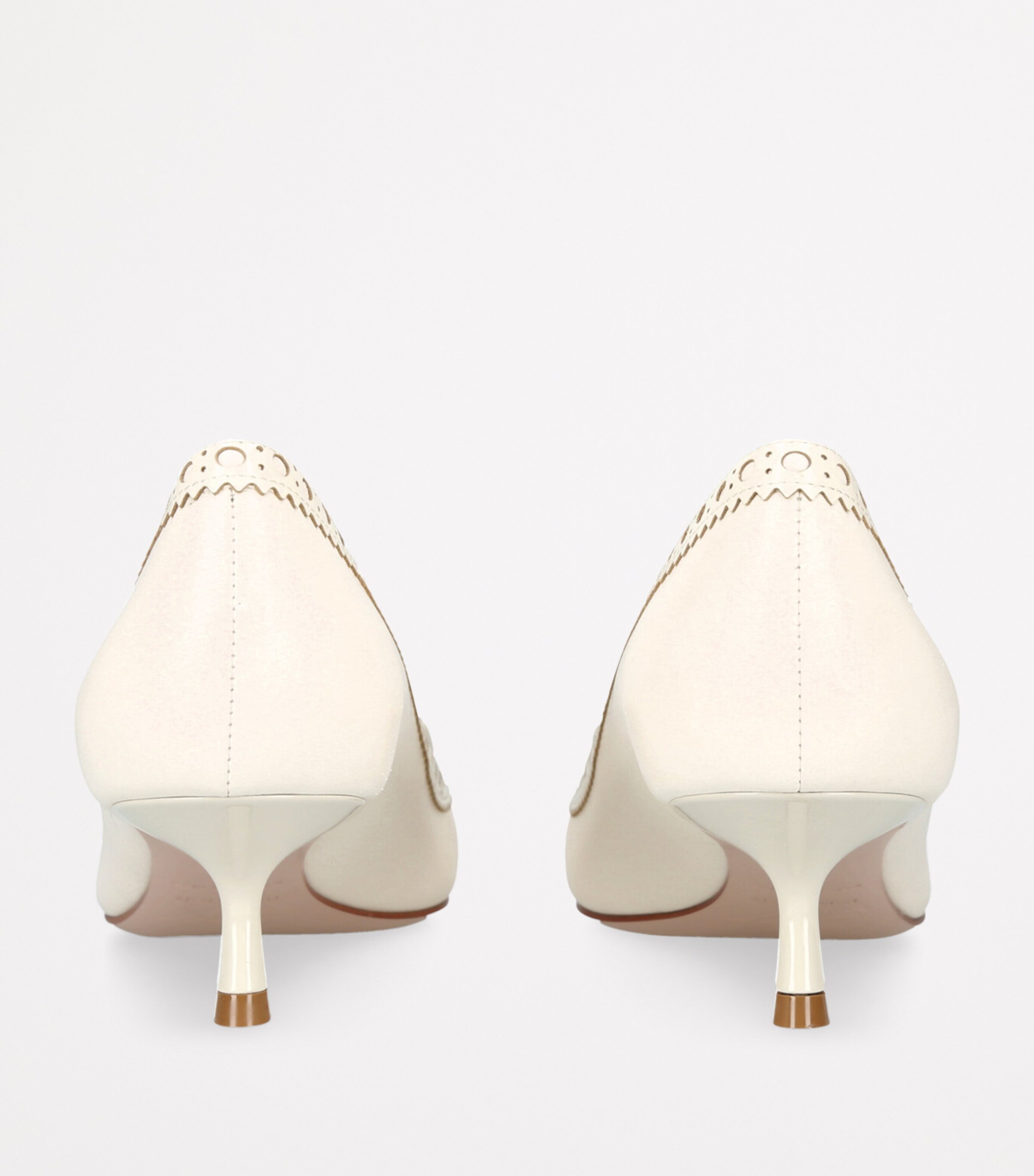 Roger Vivier Leather Viv In The City Pumps 45 White Image 2