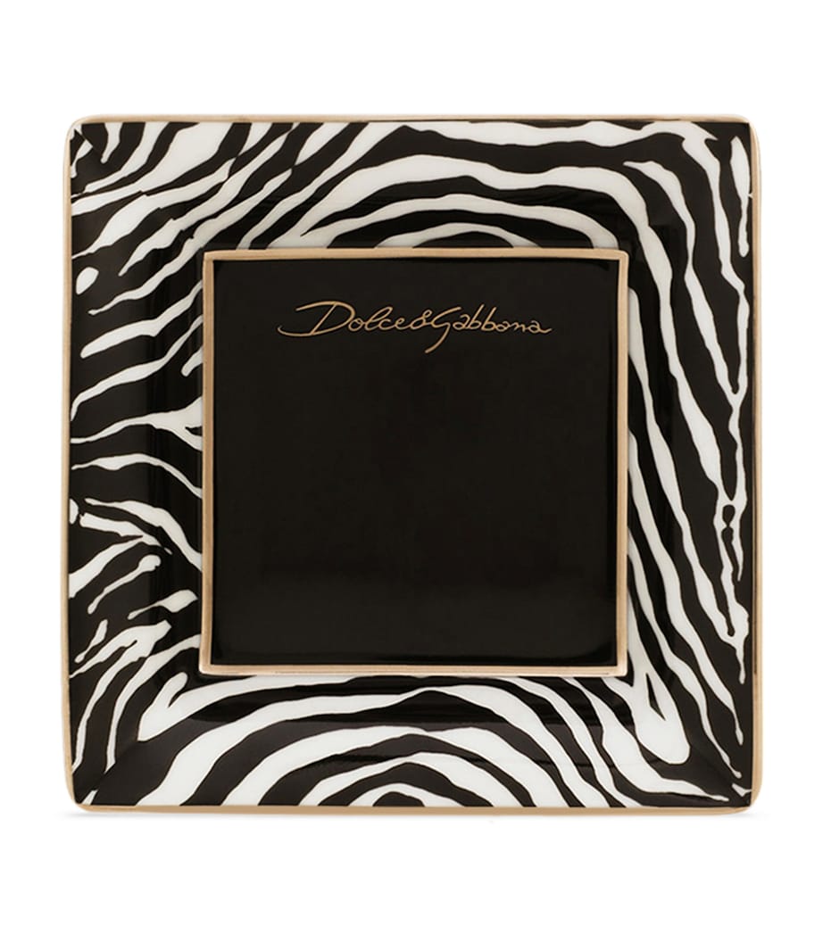 Set of 3 Porcelain Zebra Decorative Square Plates (10cm) UZ004-ZEBRA Image 4