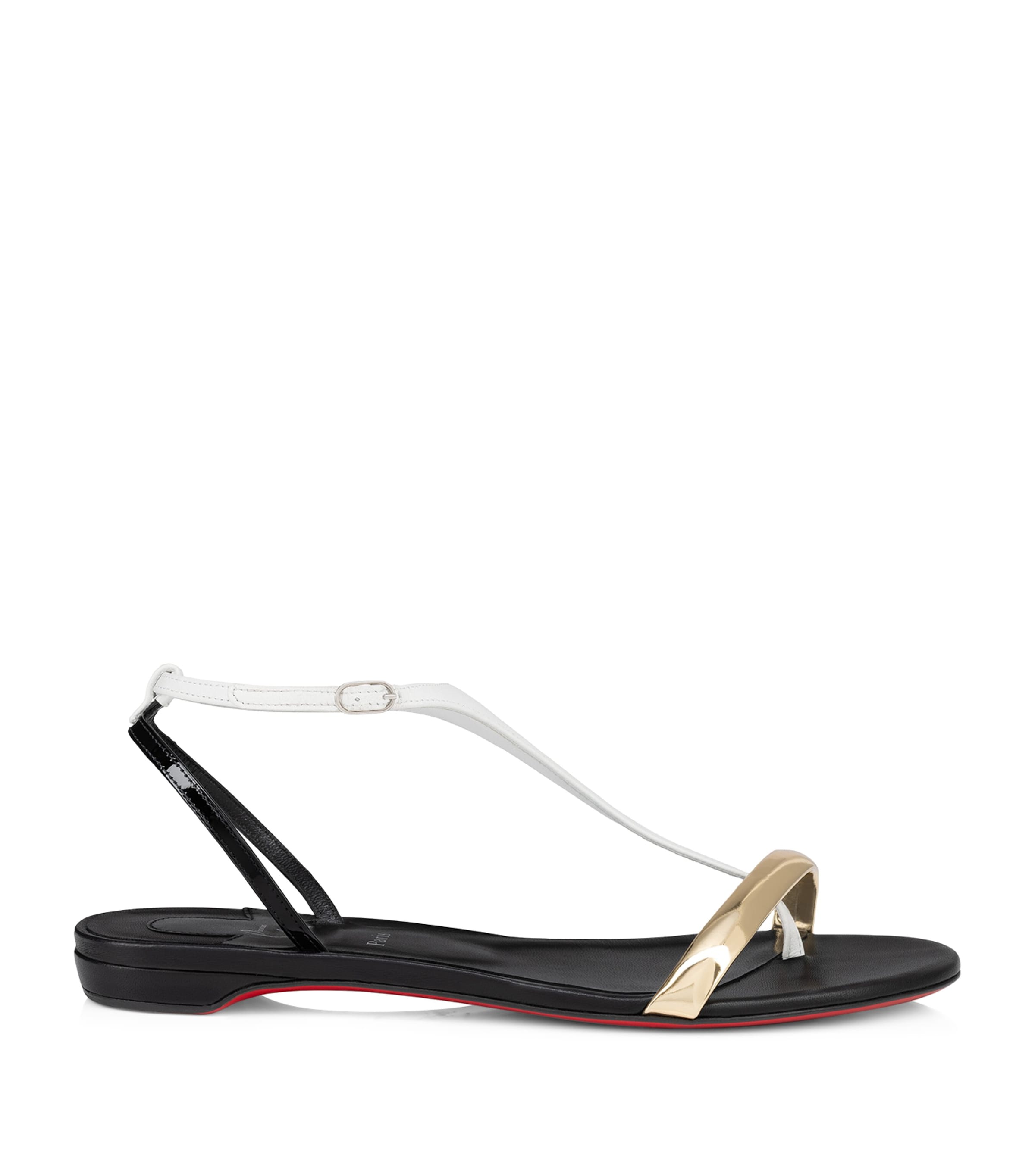 CHRISTIAN LOUBOUTIN ATHINITA LEATHER SANDALS