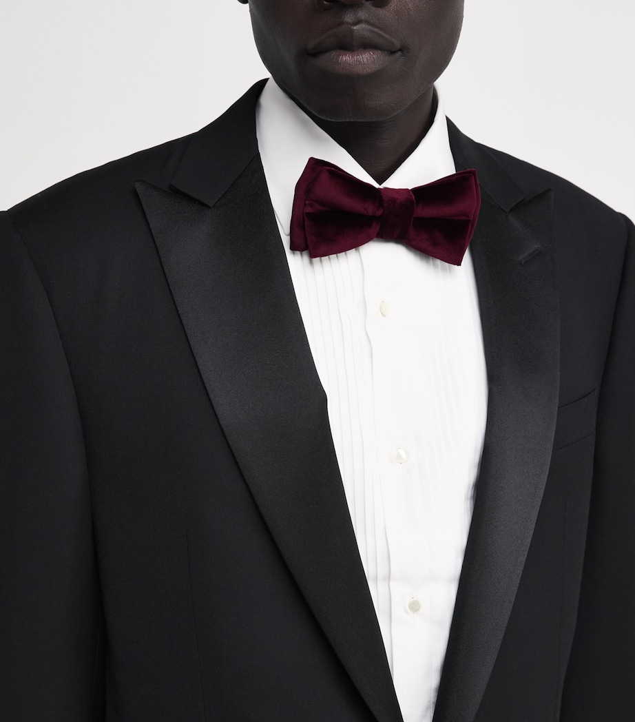 Velvet Bow Tie 28A_DARK RED ALT Image 2