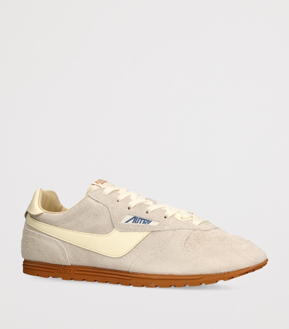 Leather Windspin Low-Top Sneakers BEIGE COMB Image 3