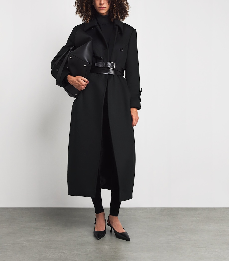 Camelwool Collared Coat BLACK Image 2