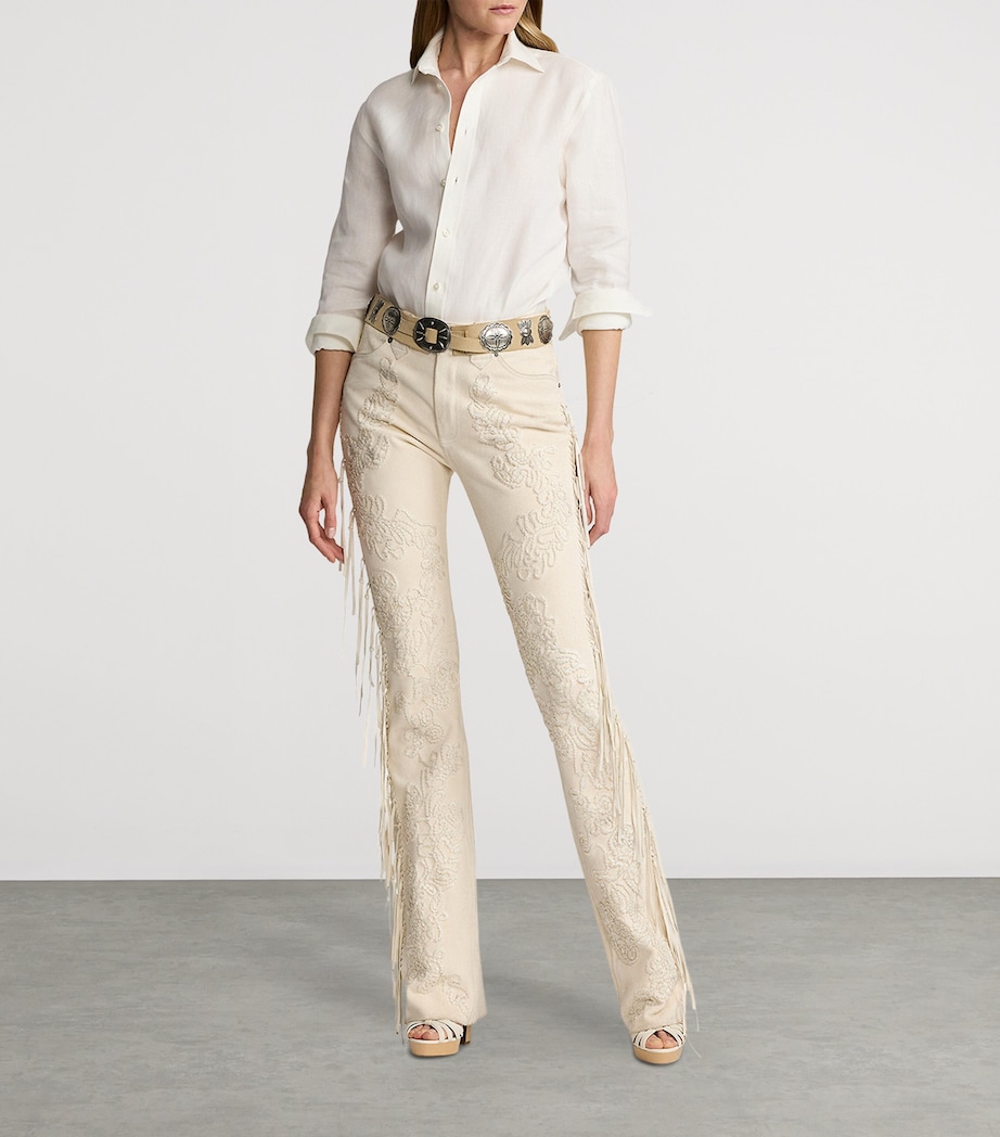 Annabeth Leather Trousers CREAM Image 9