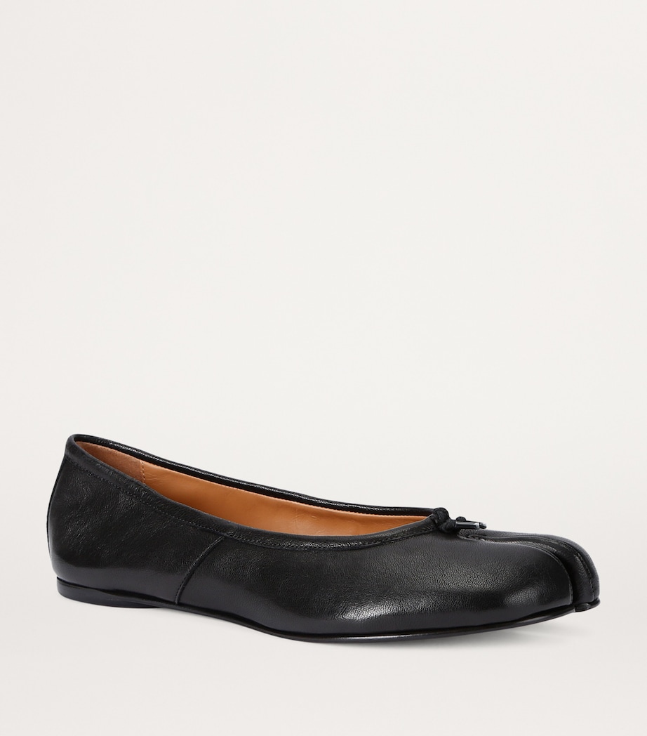 Maison Margiela Leather Tabi Ballerina Flats Black Image 4