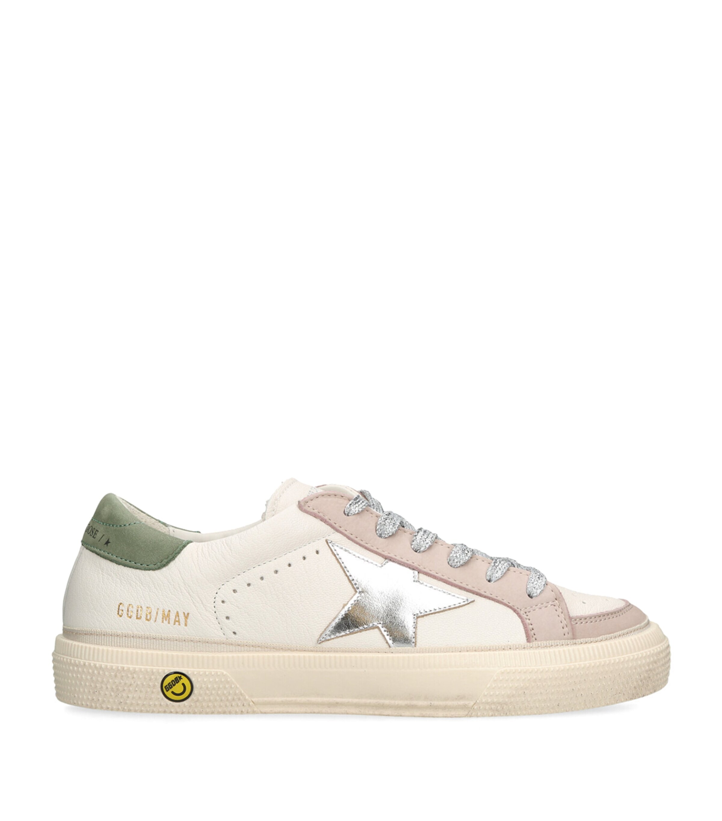 Golden Goose Leather May Sneakers Silver Com Image 1