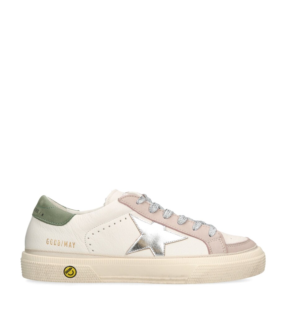 Golden Goose Leather May Sneakers Silver Com Image 1