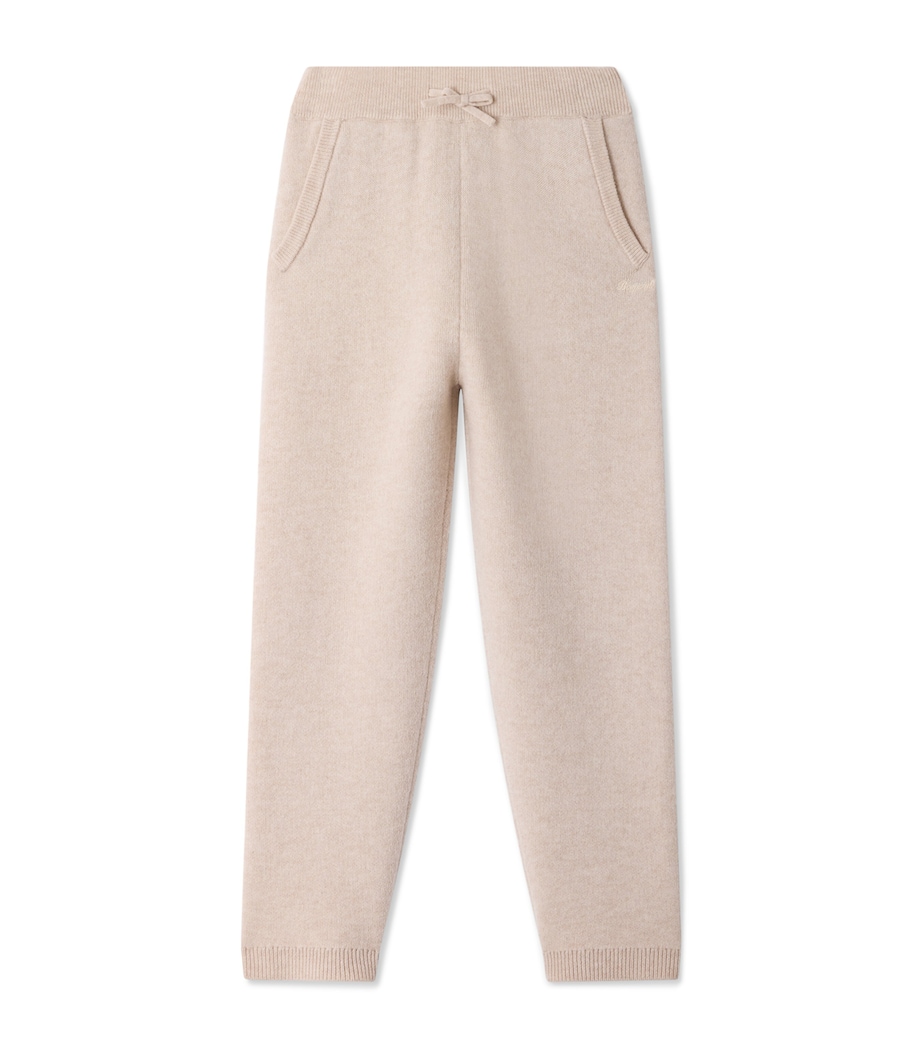 Bonpoint Wool-Blend Sweatpants (4-8 Years) Beige Image 1