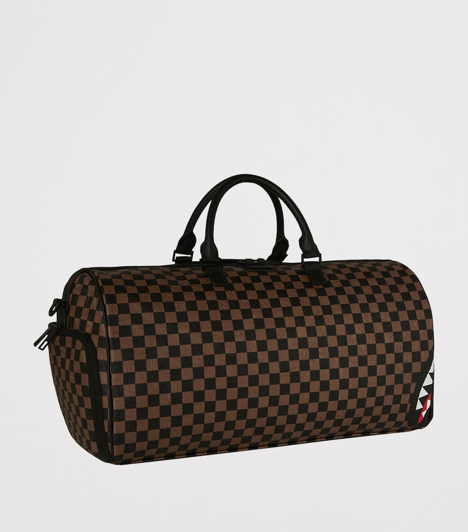 Embossed Check Holdall BROWN Image 2