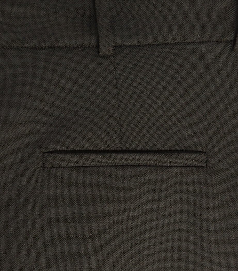 Wool-Blend Wide-Leg Trousers KHAKI Image 5