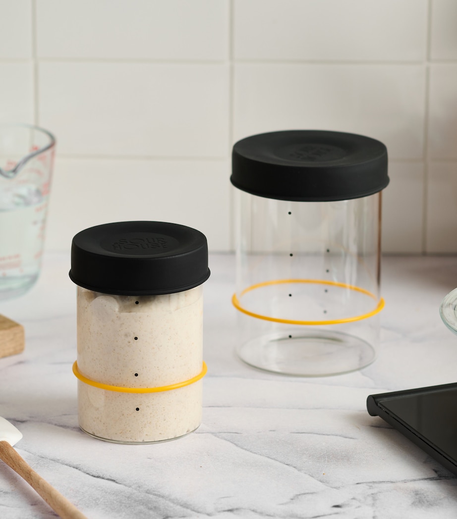 Glass Sourdough Quart Starter Jar (1L) BLACK Image 4