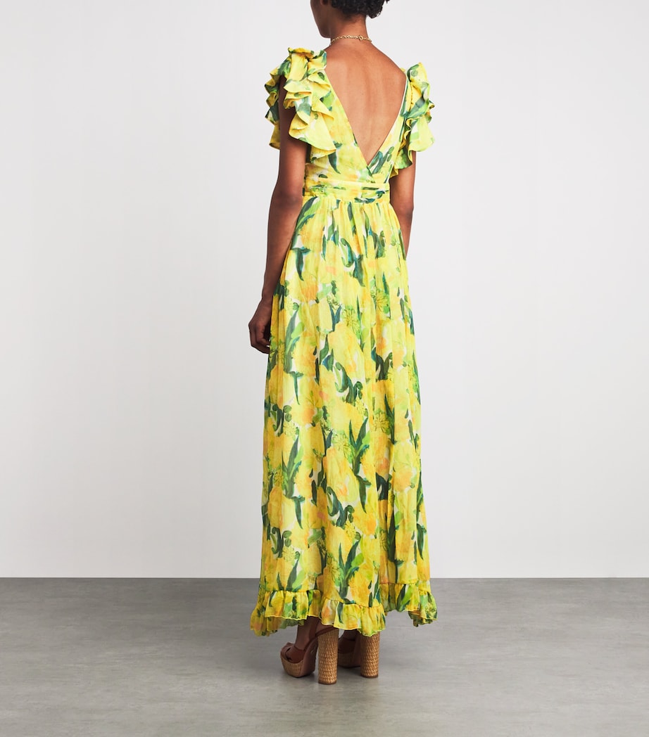 Silk Penelope Maxi Dress YE02 ZESTY Image 3