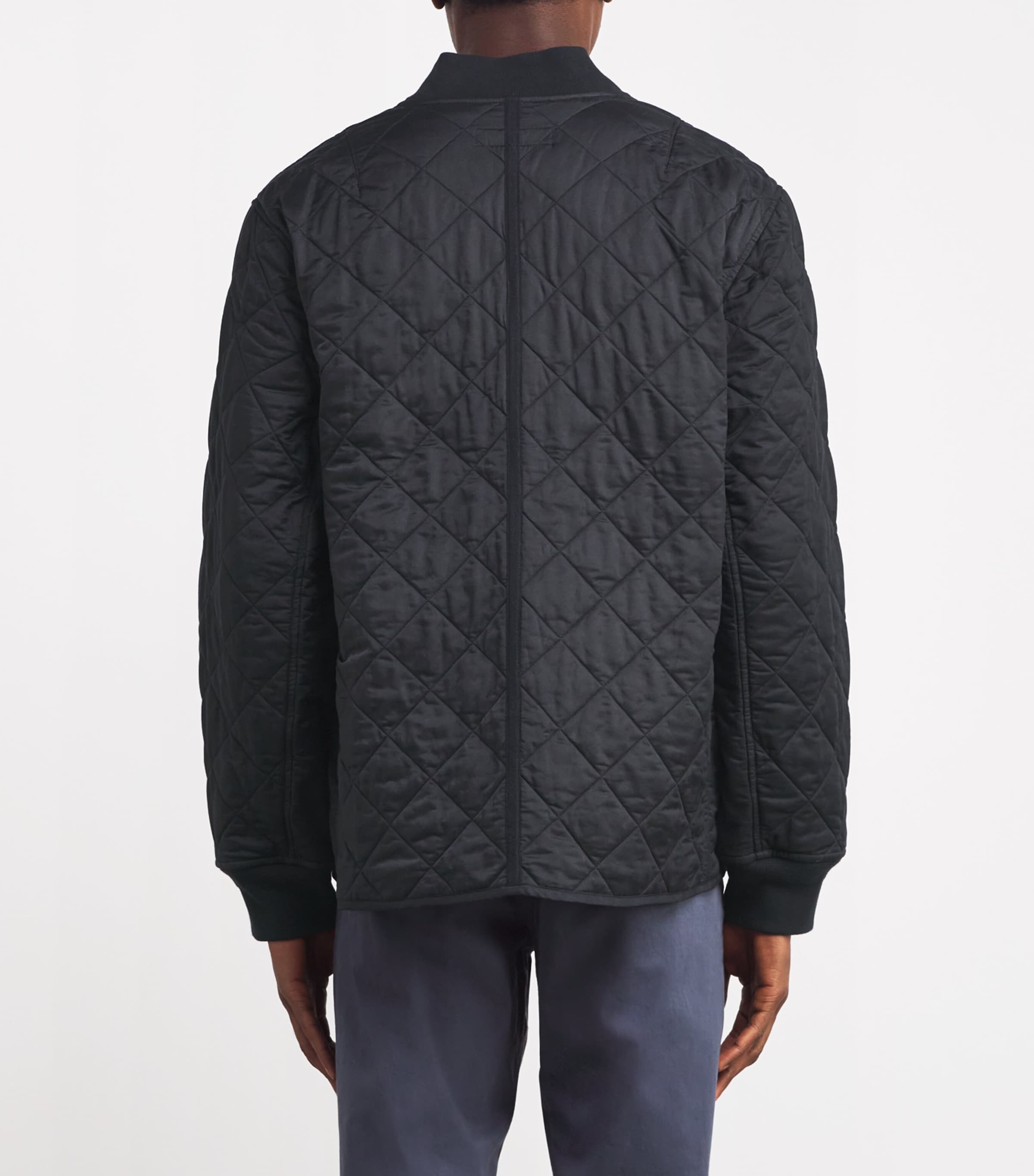 Quilted Bomber Jacket BLACK Image 3