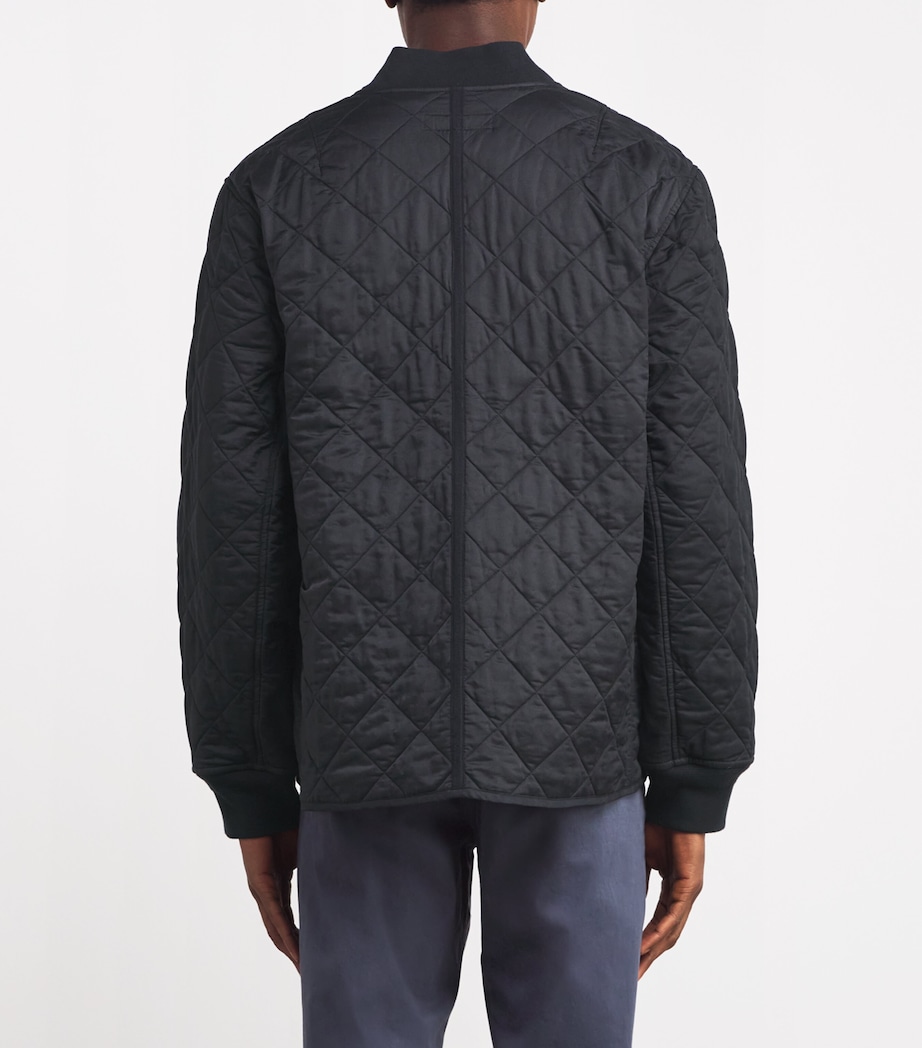 Quilted Bomber Jacket BLACK Image 3