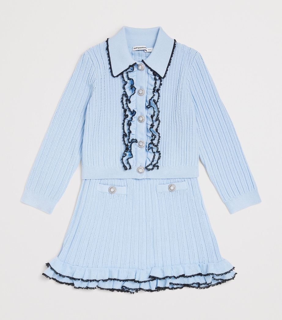Self-Portrait Kids Frill-Trim Knit Skirt (4-12 Years) Image 3