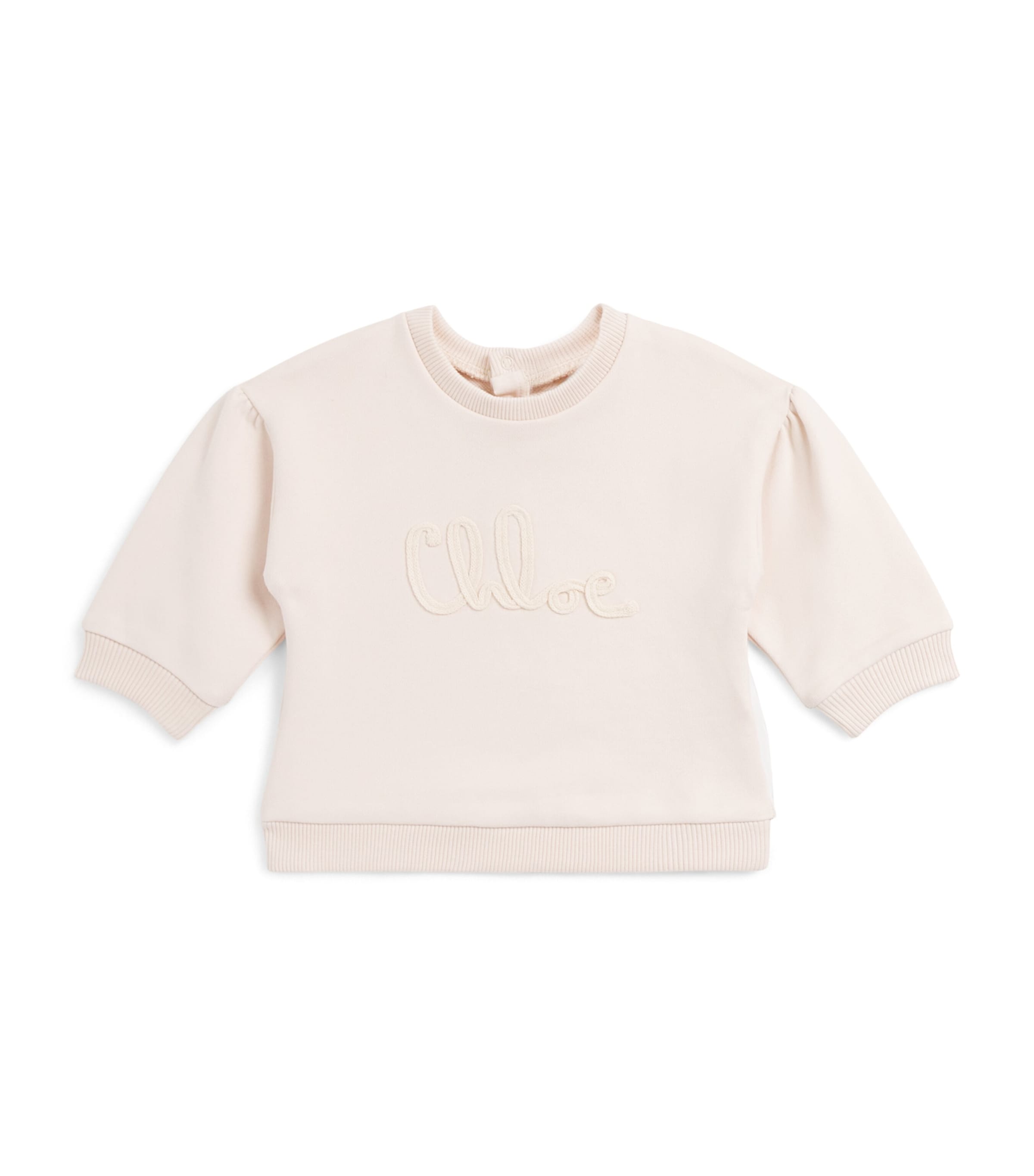 Chloé Kids Cotton Logo Sweatshirt (18 Months-3 Years) Pink Image 1