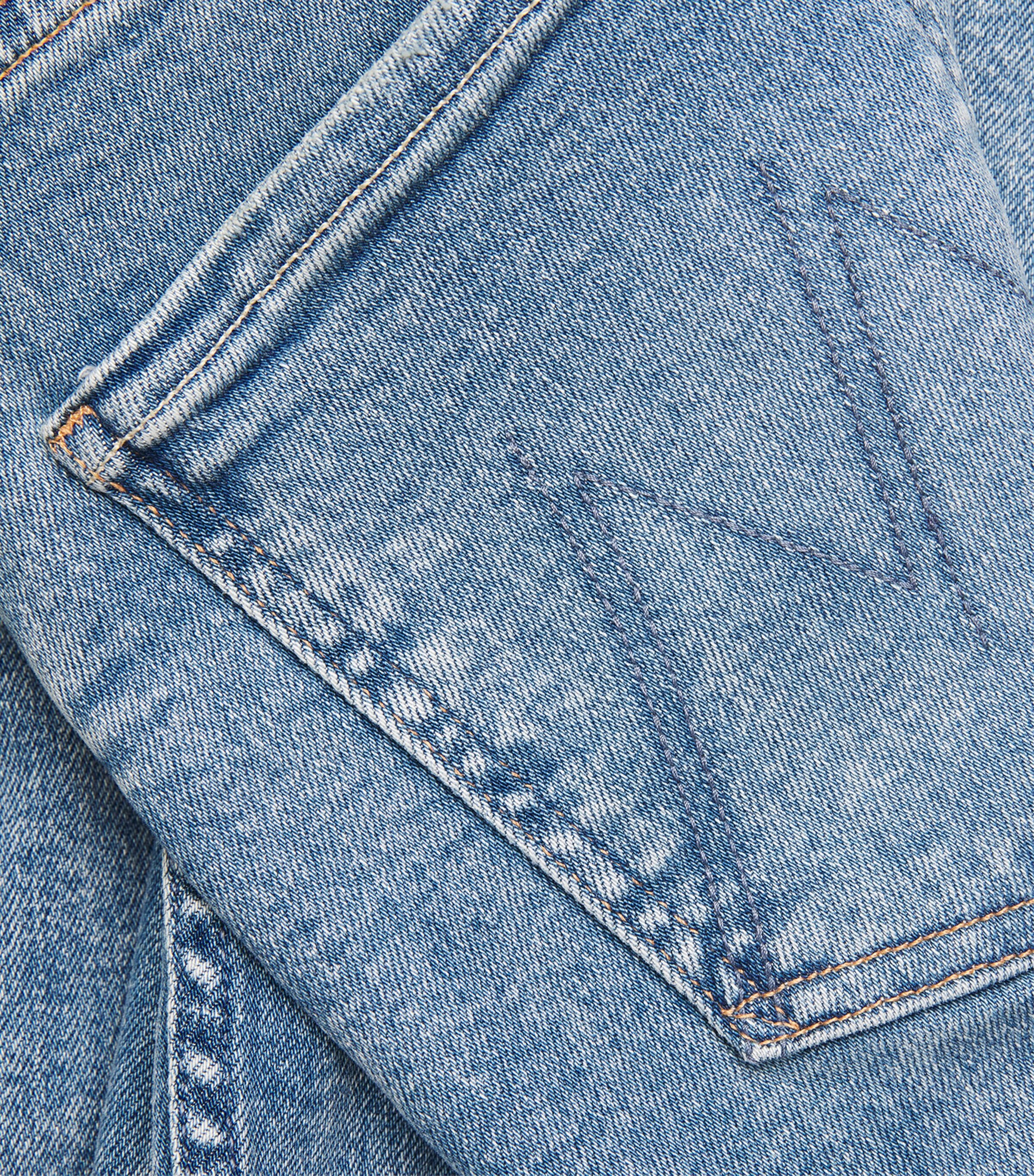 MOTHER Womens The Bookie Sneak Straight Jeans Eye Of The Tiger Image 5