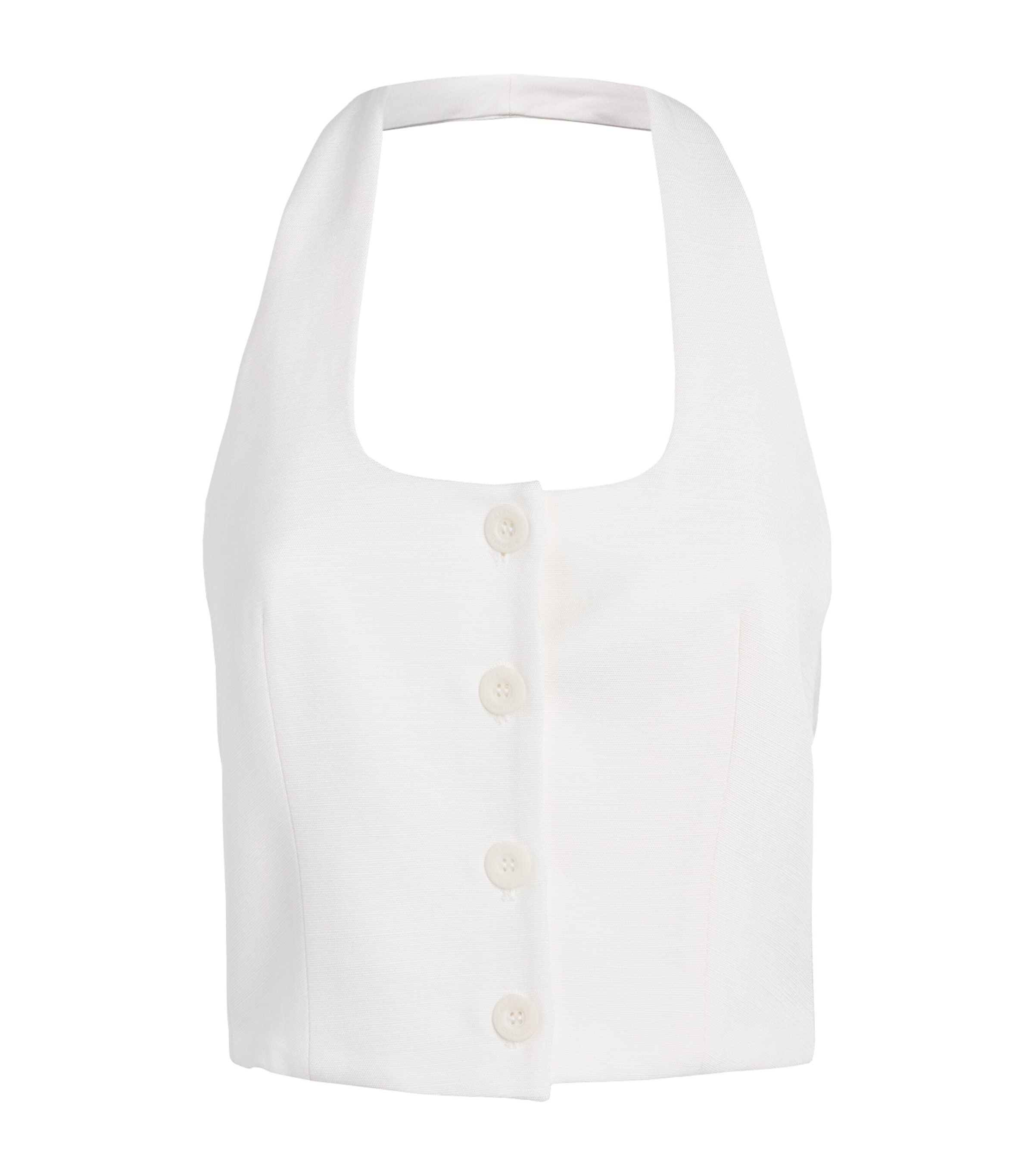 Claudie Pierlot Womens Backless Waistcoast Ecru Image 1